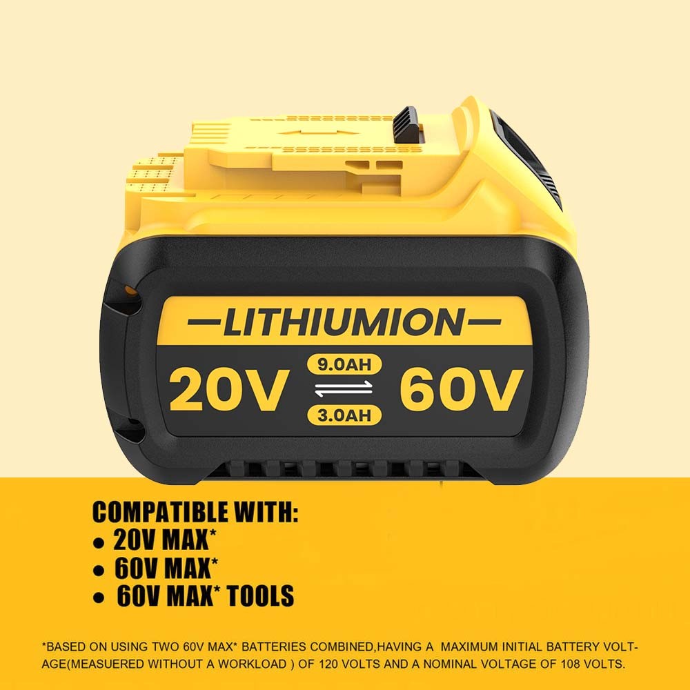 12Ah 9Ah DCB609 DCB609-2 For DEWALT DCB612 20V/60V MAX FLEXVOLT Li-Ion Battery