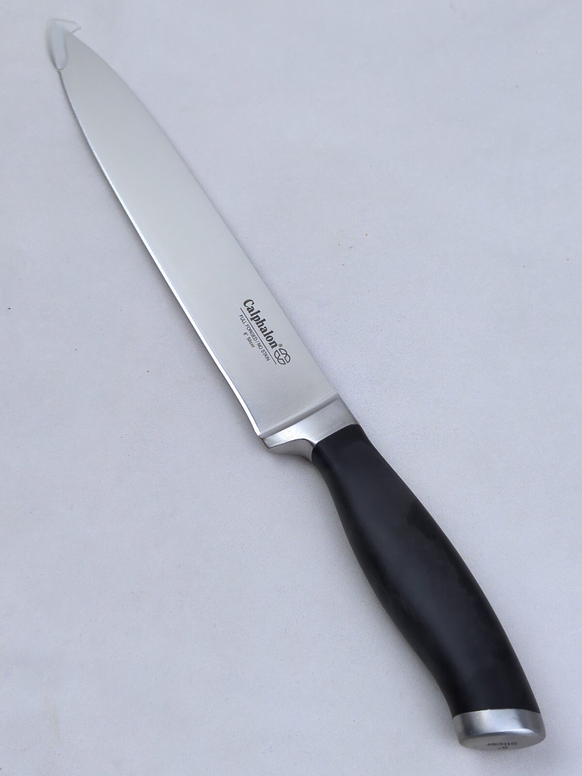 Calphalon CONTEMPORARY 8″ SLICER Knife on FULL-FORGED Satin-Finished Blade, NEW