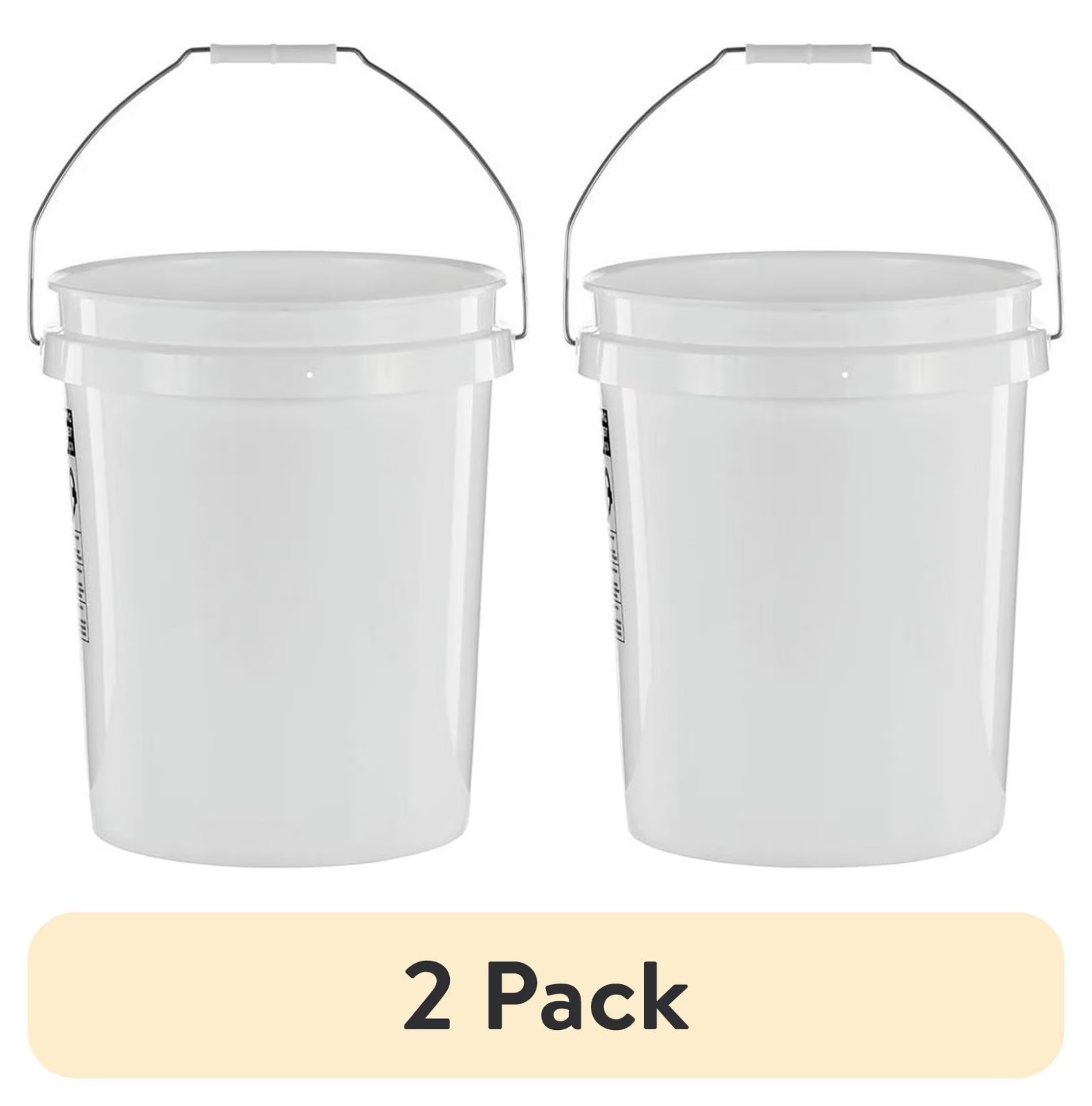 2 pack United Solutions 5 Gallon Round Utility Bucket, Comfort Handle, 1 Each