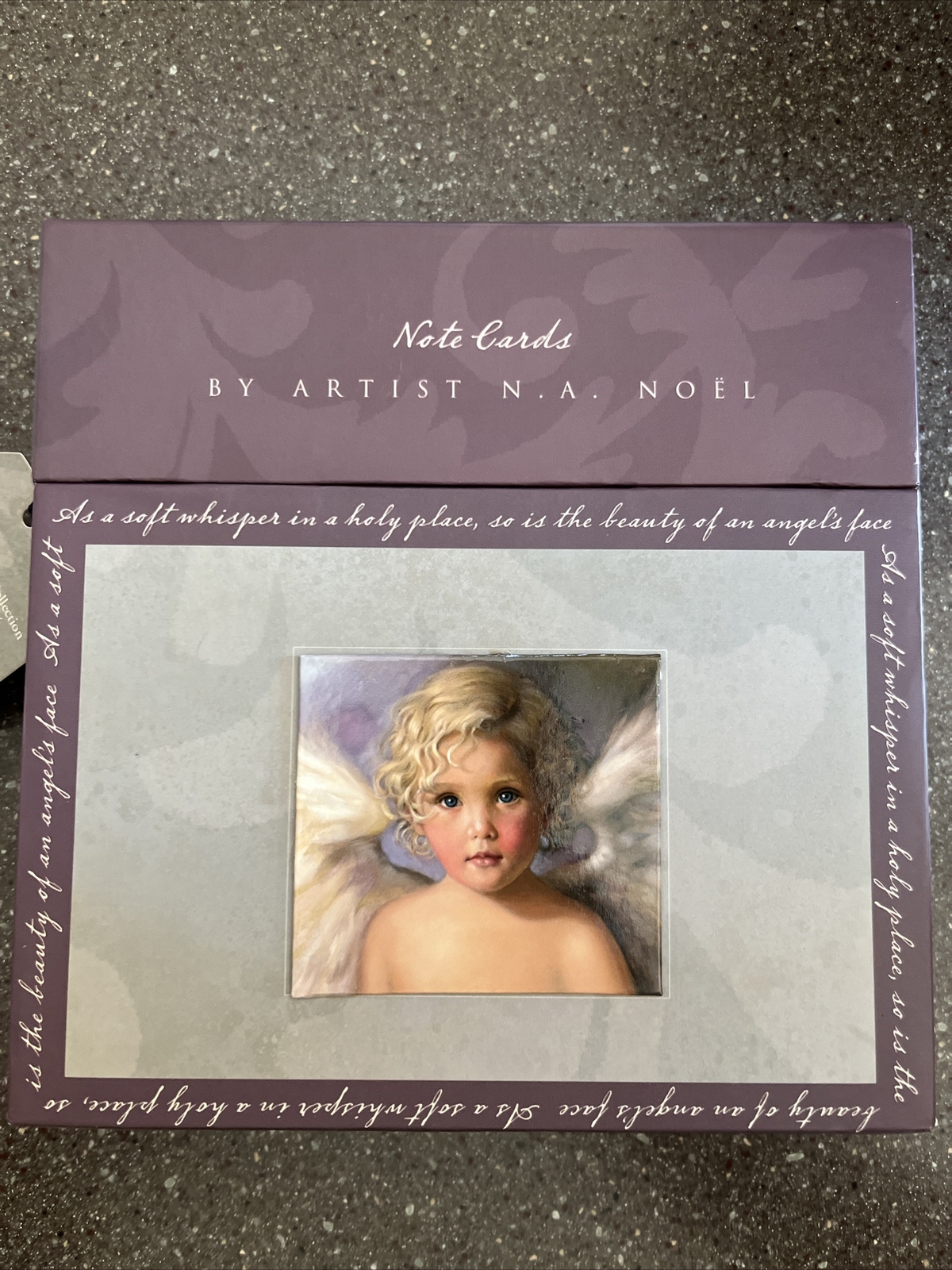 30 Angel Note Cards In Box With Matching Envelopes 6 Designs Artist N A Noel