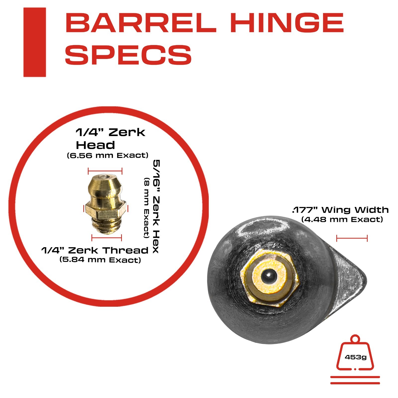 7” Weldable Bullet Hinges – Weld On Barrel Hinges – 7.39 Inch x .98 Inch