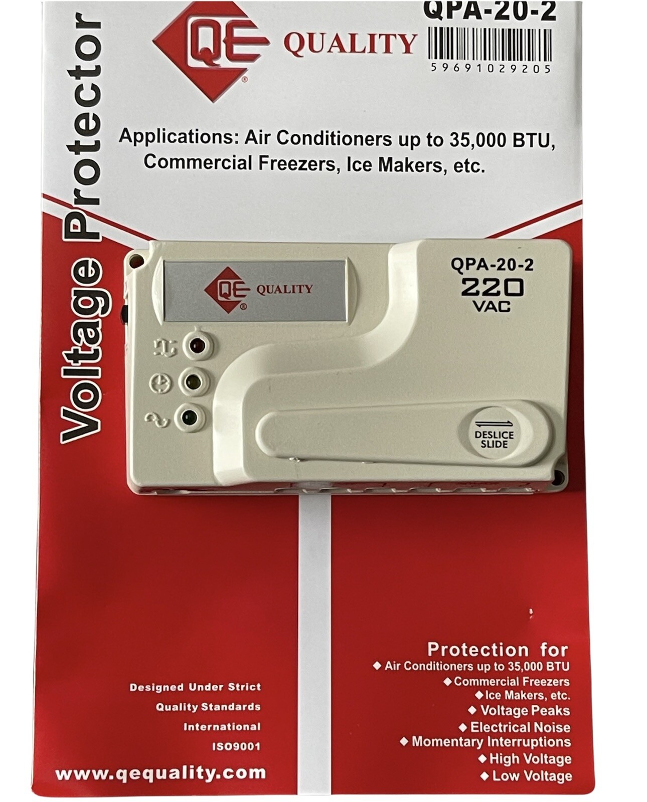 Voltage Power Surge Protector Adjust. 220V AC up to 35K btu,Freezers,Ice Makers