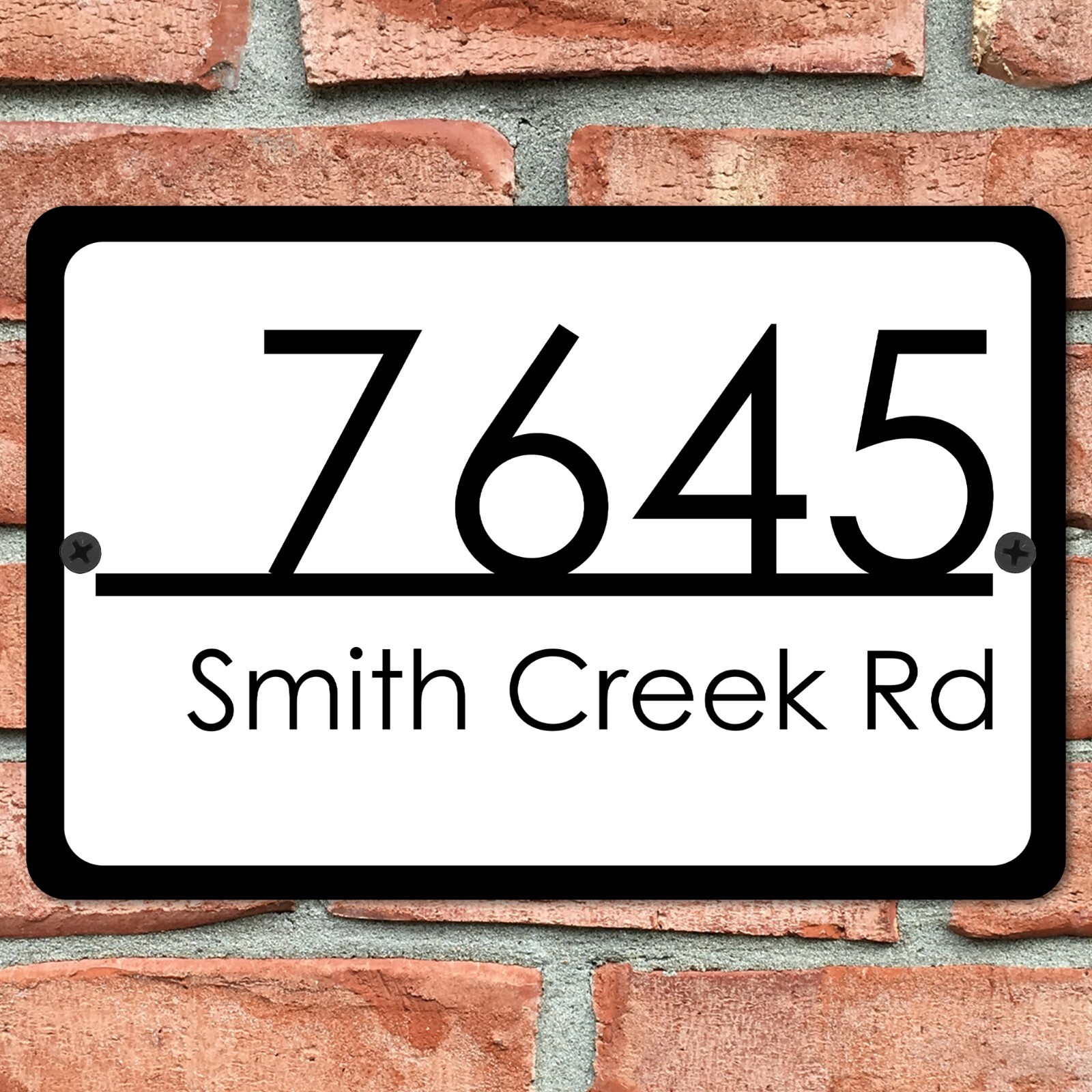 Customized Home Address Sign Aluminum 12″ x 8″ Custom House Number Plaque