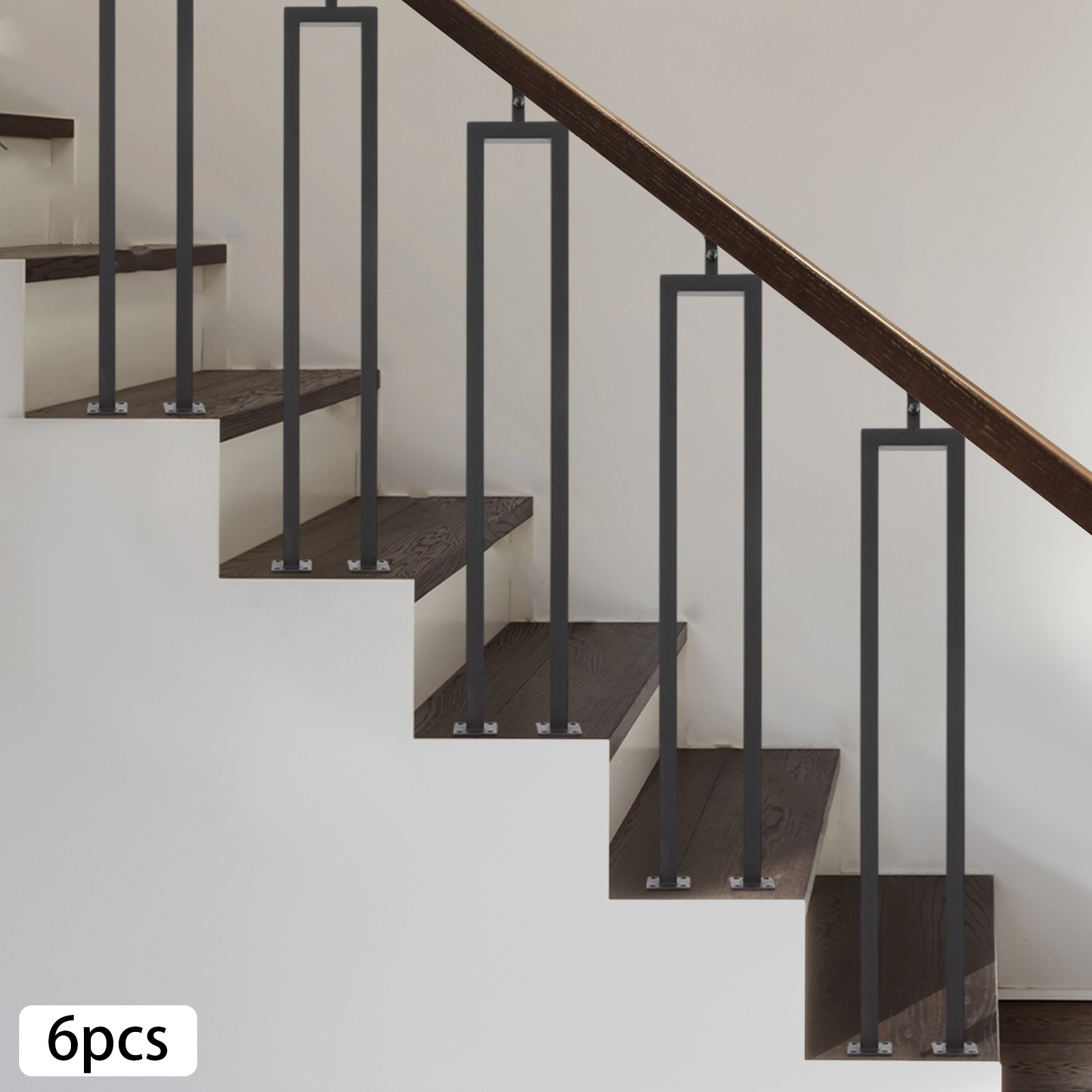 6 Pack U-Shape Stair Railing 36in Stair Railing Baluster for Stair Handrail