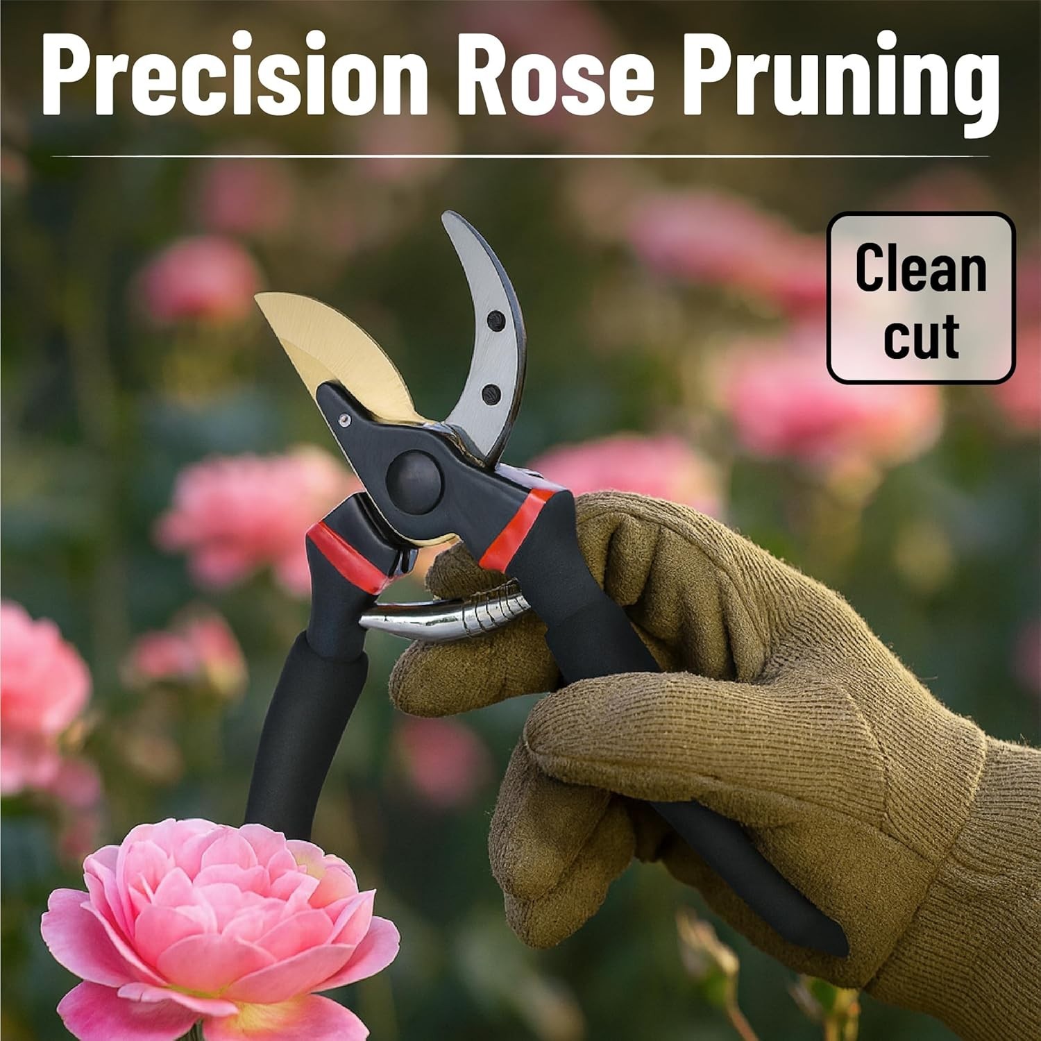 8in Pruning Shears Titanium Blade Garden Scissors Professional