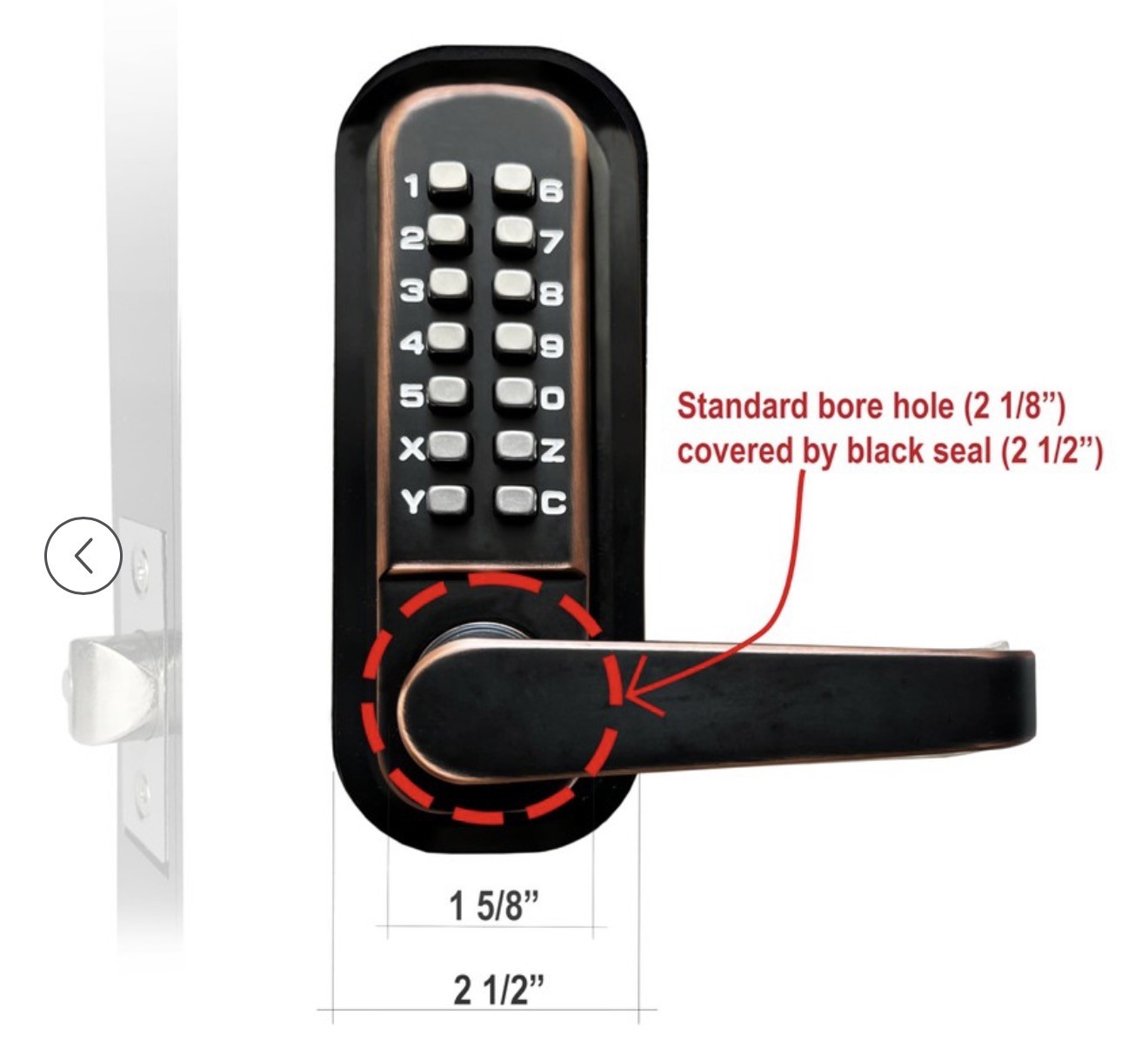 Jounjip Double Keyless Entry Door Lock Open Box Retail $114.00 Oil Rubbed Bronze