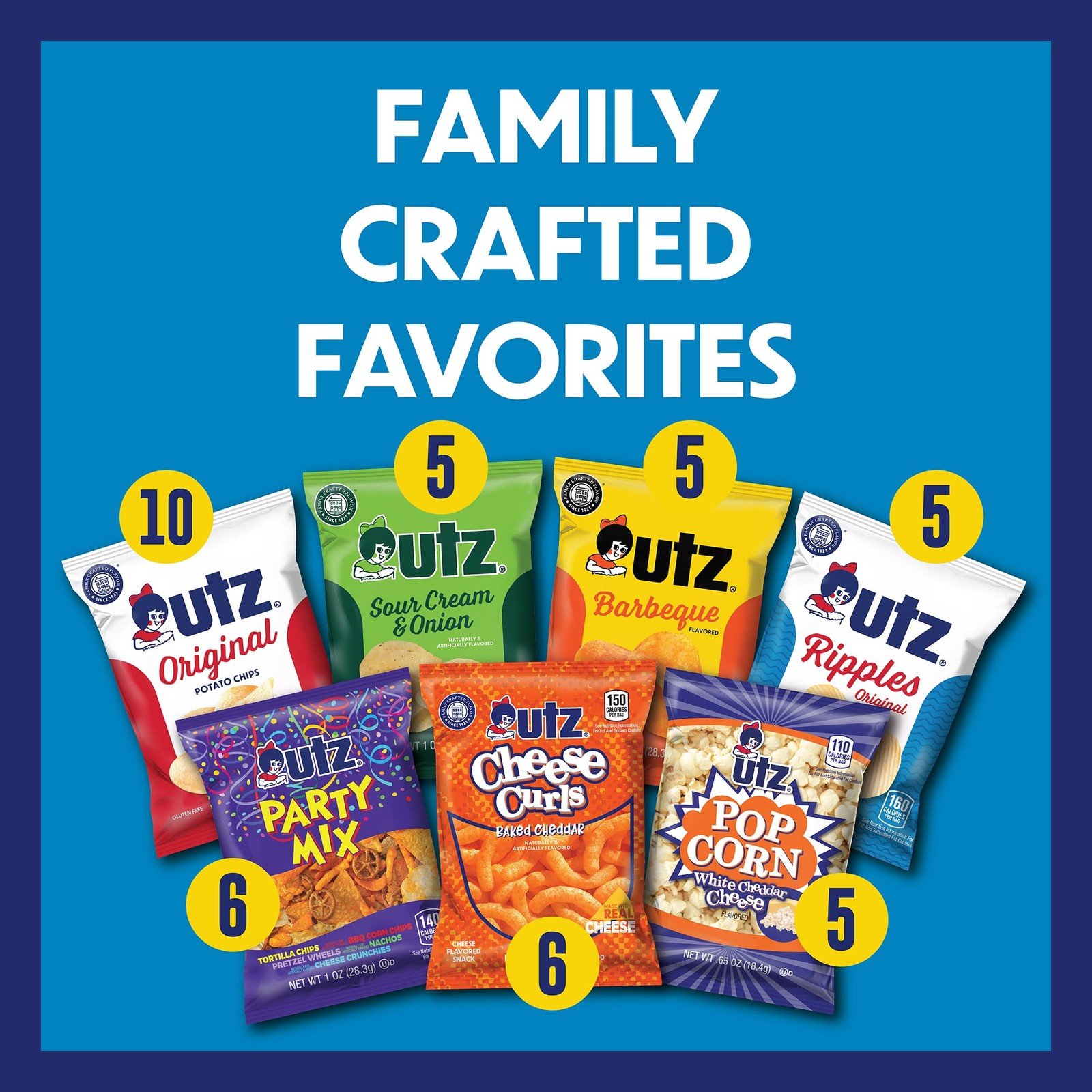 Utz Snack Variety Pack Individual Snacks, Lunches, Vending Machines Pack of 42