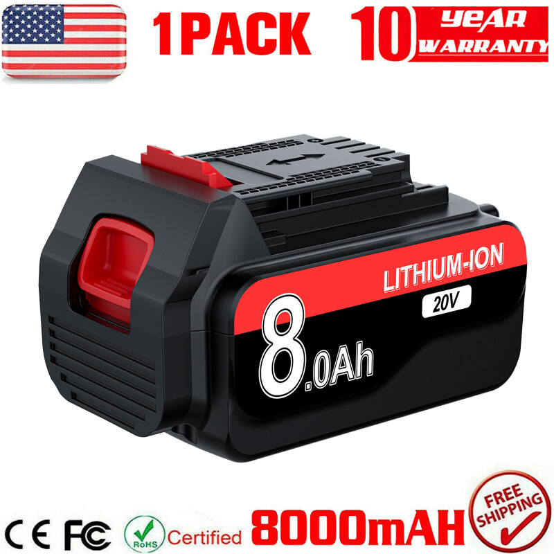 3.0Ah 8.0Ah 20V for Black & Decker 20 Volt MAX Lithium LBXR20 LB20 LBX20 Battery