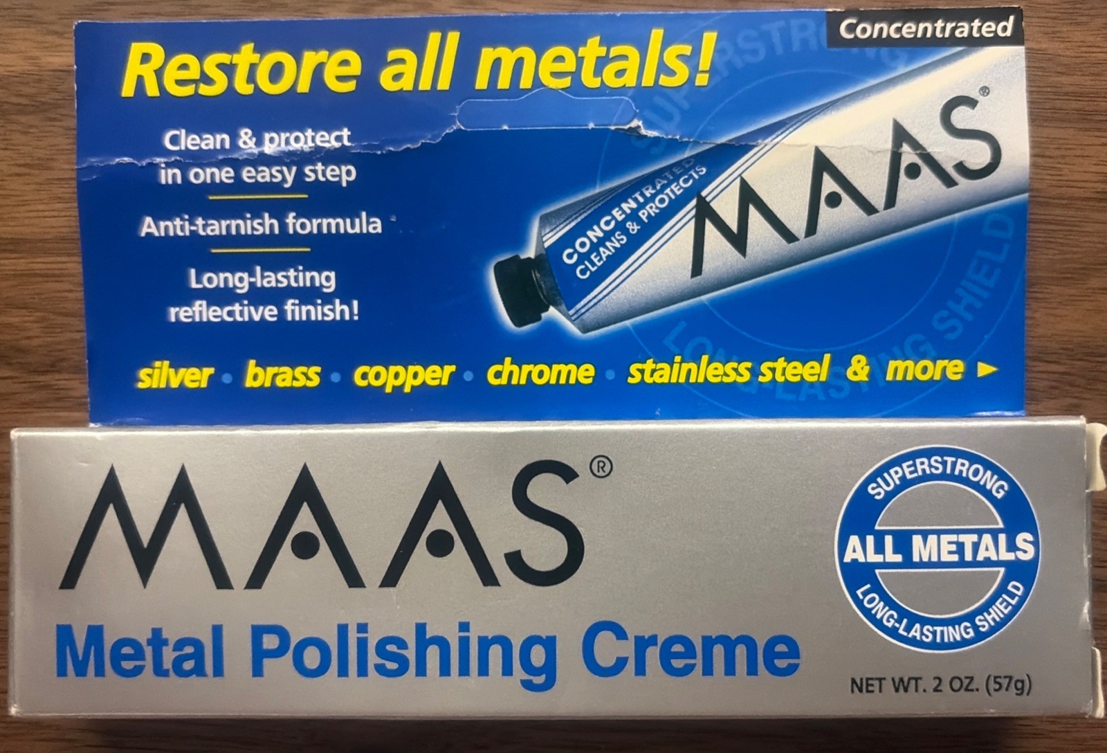 MAAS 2 oz. Concentrated Polishing Creme 2 Ounce Tube-All Metals Made in USA