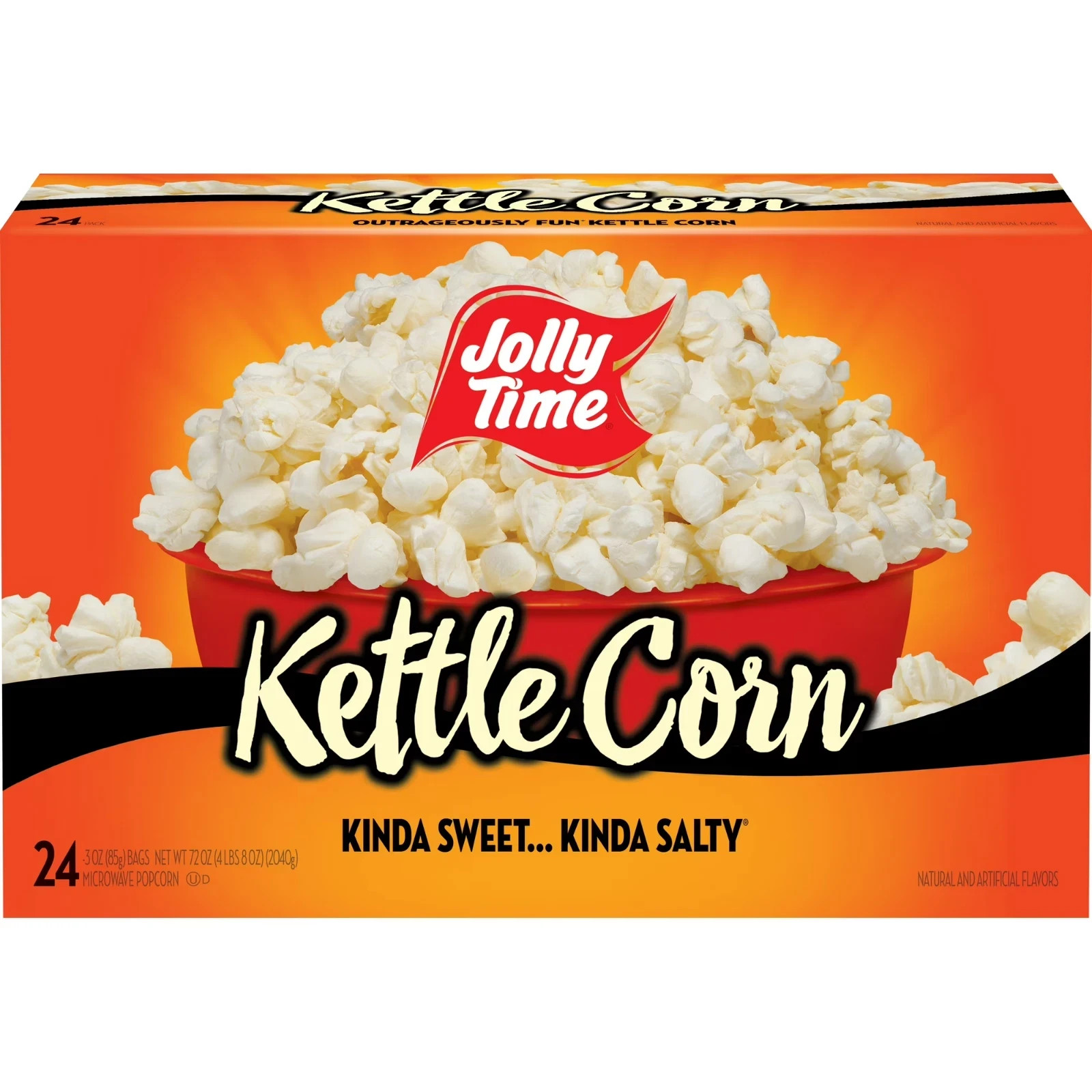 JOLLY TIME Kettle Corn Microwave Popcorn, 24 Ct (3 oz. Bags) Gluten-FREE