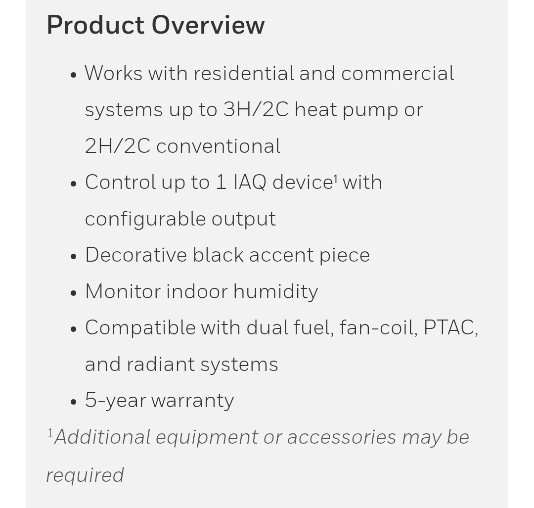 Honeywell Home Elite Pro S900 THERMOSTAT
