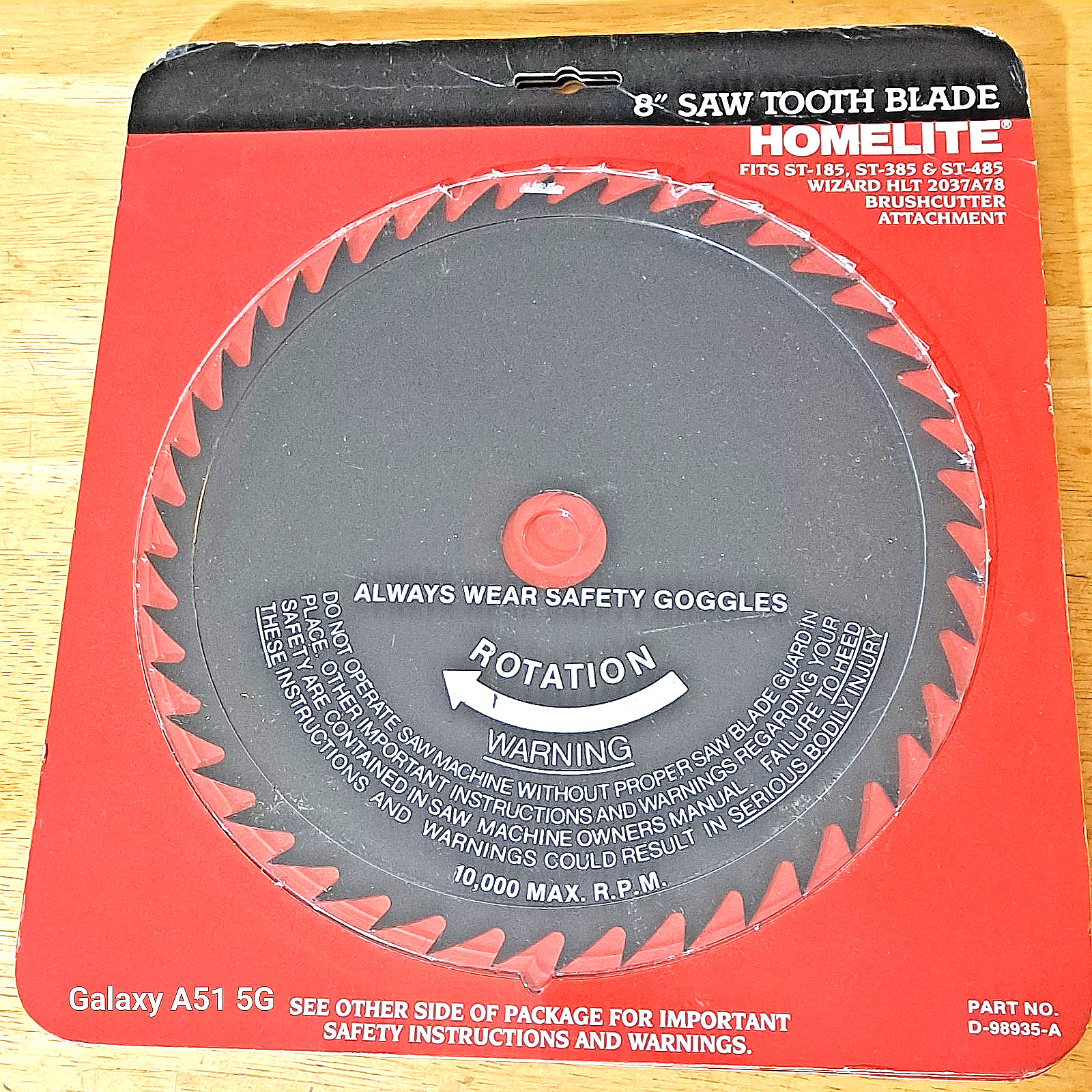 HOMELITE D-98935-A 8″ Saw Tooth Blade 1″ Arbor Made In USA NEW NOS FREE SHIPPING