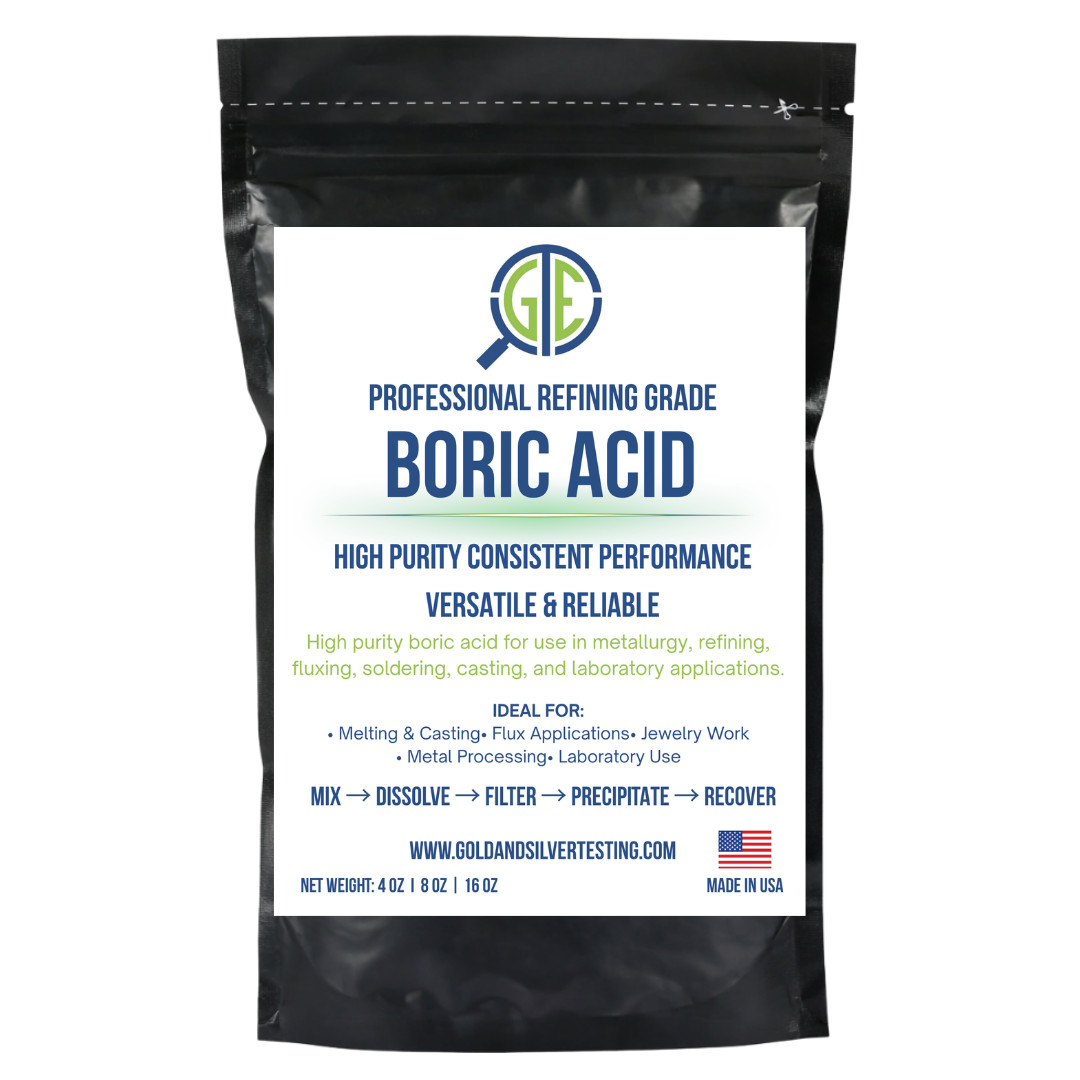 Boric Acid 1 lb 99% Pure Powder Flux Gold Silver E-Waste Metal Refining Melting