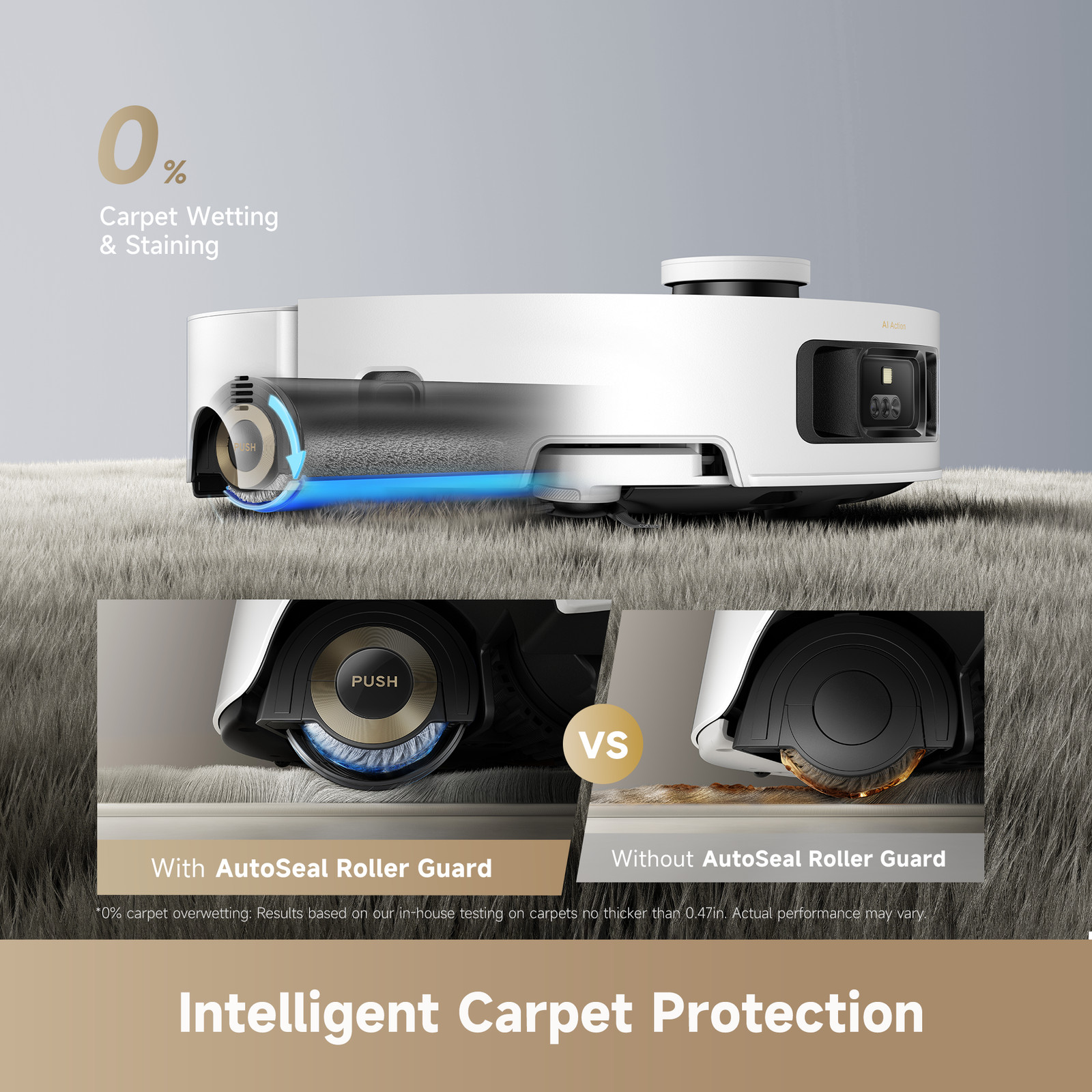 DREAME Aqua10 Roller White Robot Vacuum 30,000Pa Suction｜Certified Refurbished