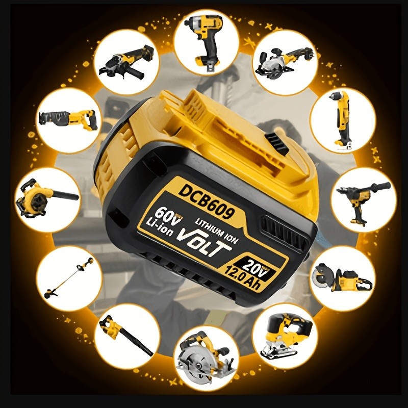 2PCS 20V/60V MAX FLEXVOLT Lithium Battery 12.0AH DCB609 For DEWALT DCB612 DCB205