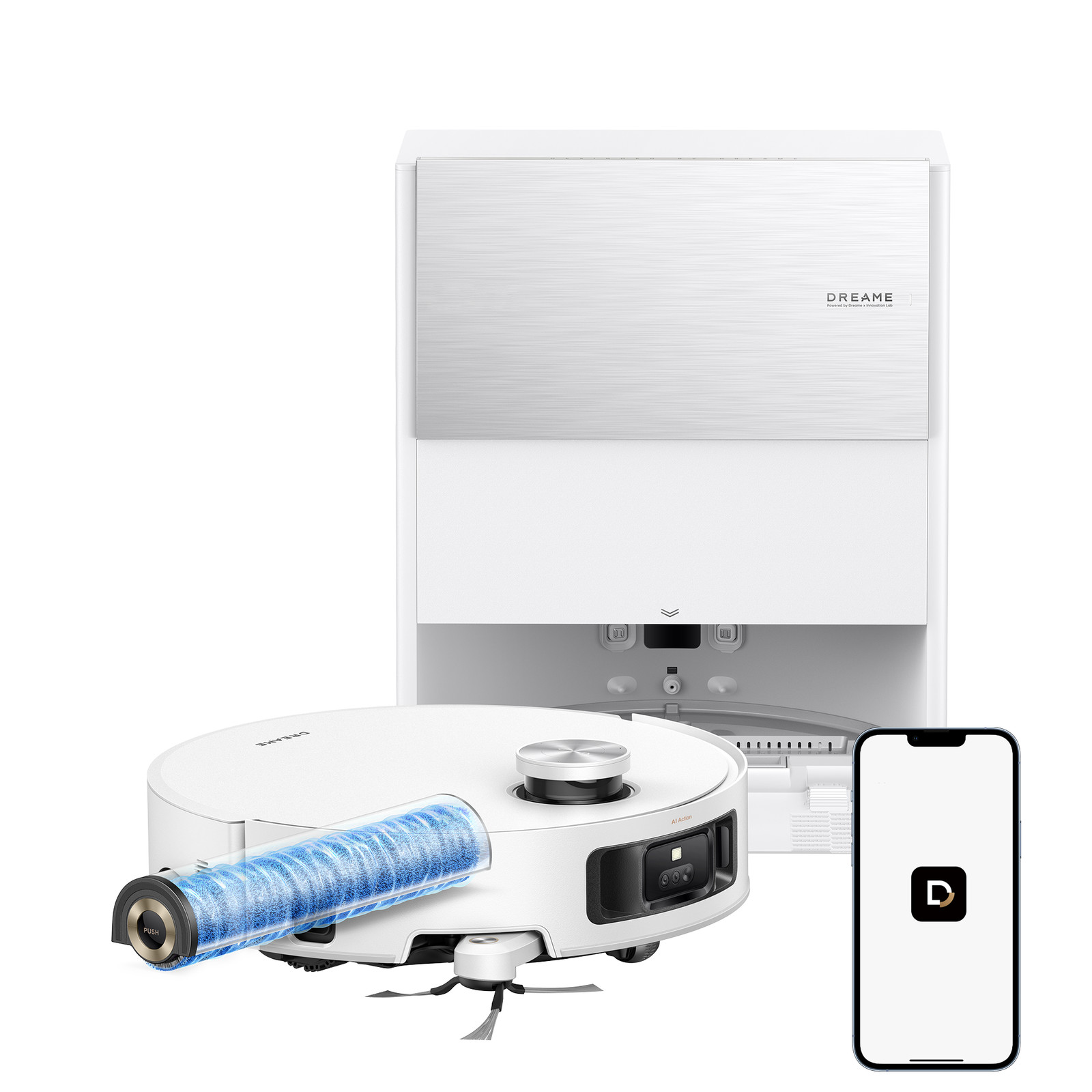 DREAME Aqua10 Roller White Robot Vacuum 30,000Pa Suction｜Certified Refurbished