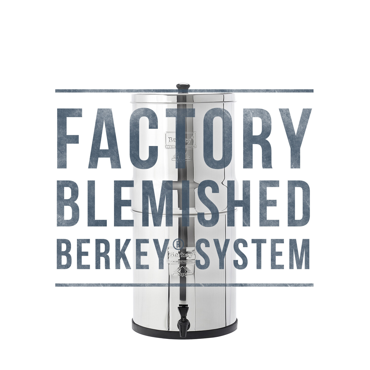 Big Berkey Water Filter w/ 2 Black Berkey Elements – Factory Blemished – NEW