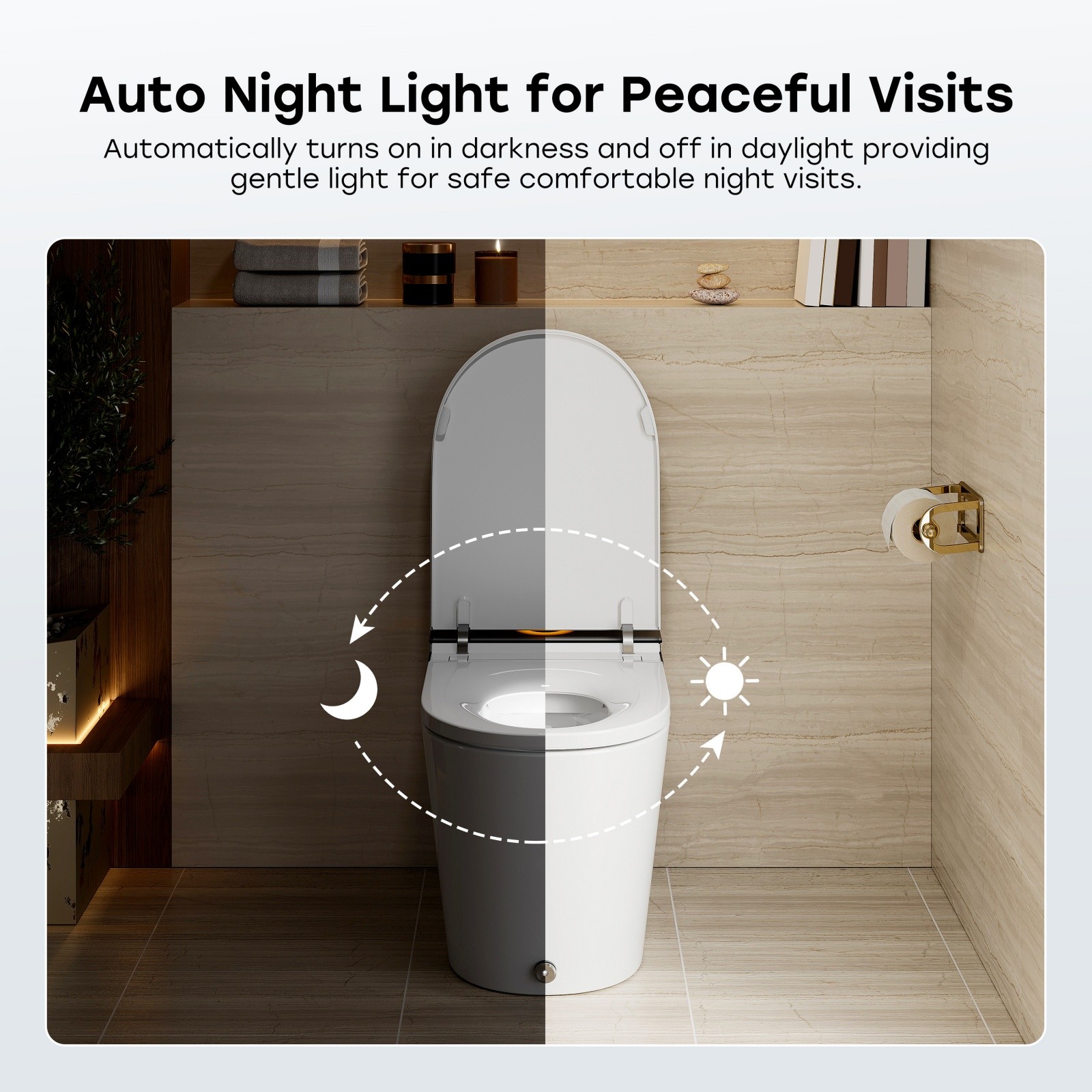HOROW X70 Smart Toilet w/ Bidet Built in,ADA Chair Height,Elongated Heated Seat