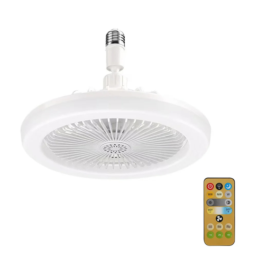 Rotatable 3in1 Ceiling Fan Remote Control Lighting Lamp Base Bedroom Living Room