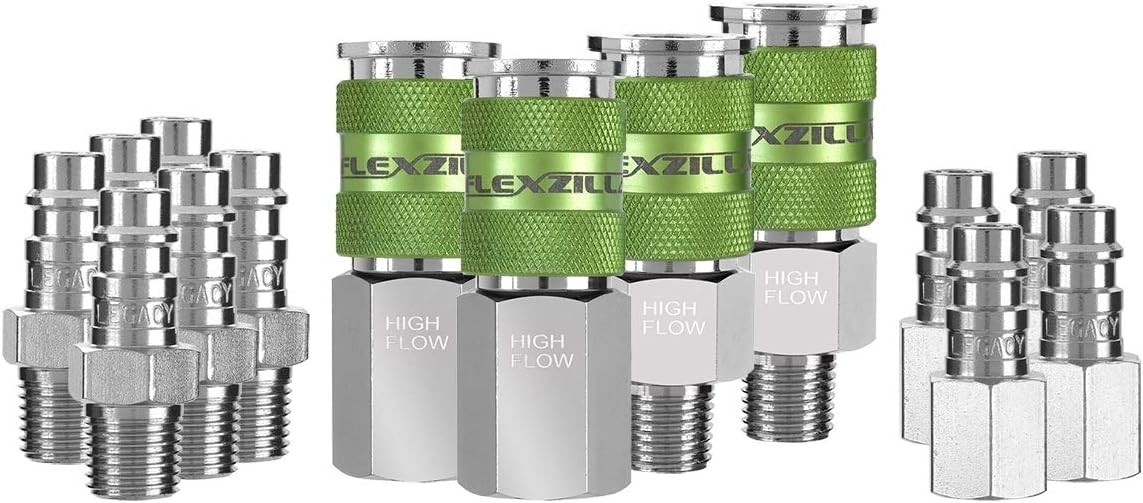 High Flow Performance Coupler & Plug Kit – 1/4″ NPT, Easy Push-to-Connect System