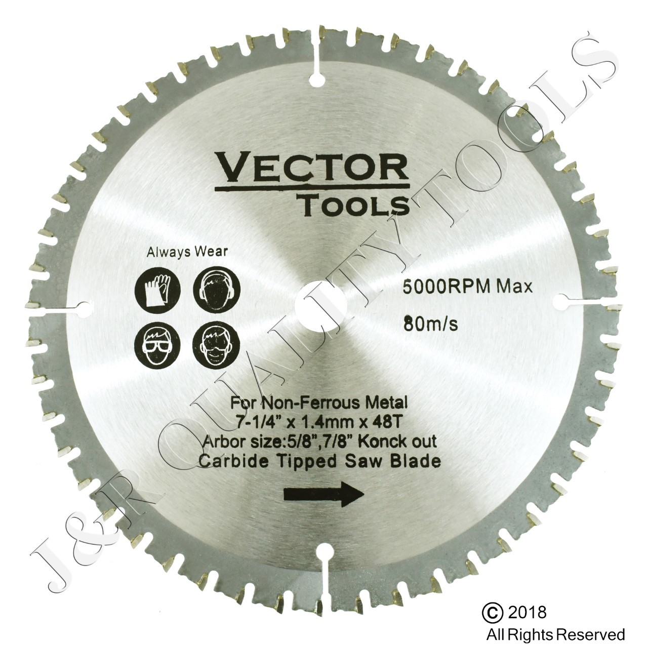 7-1/4″ 48 Tooth Carbide Saw Blade For Non-Ferrous Metal Professional Blade