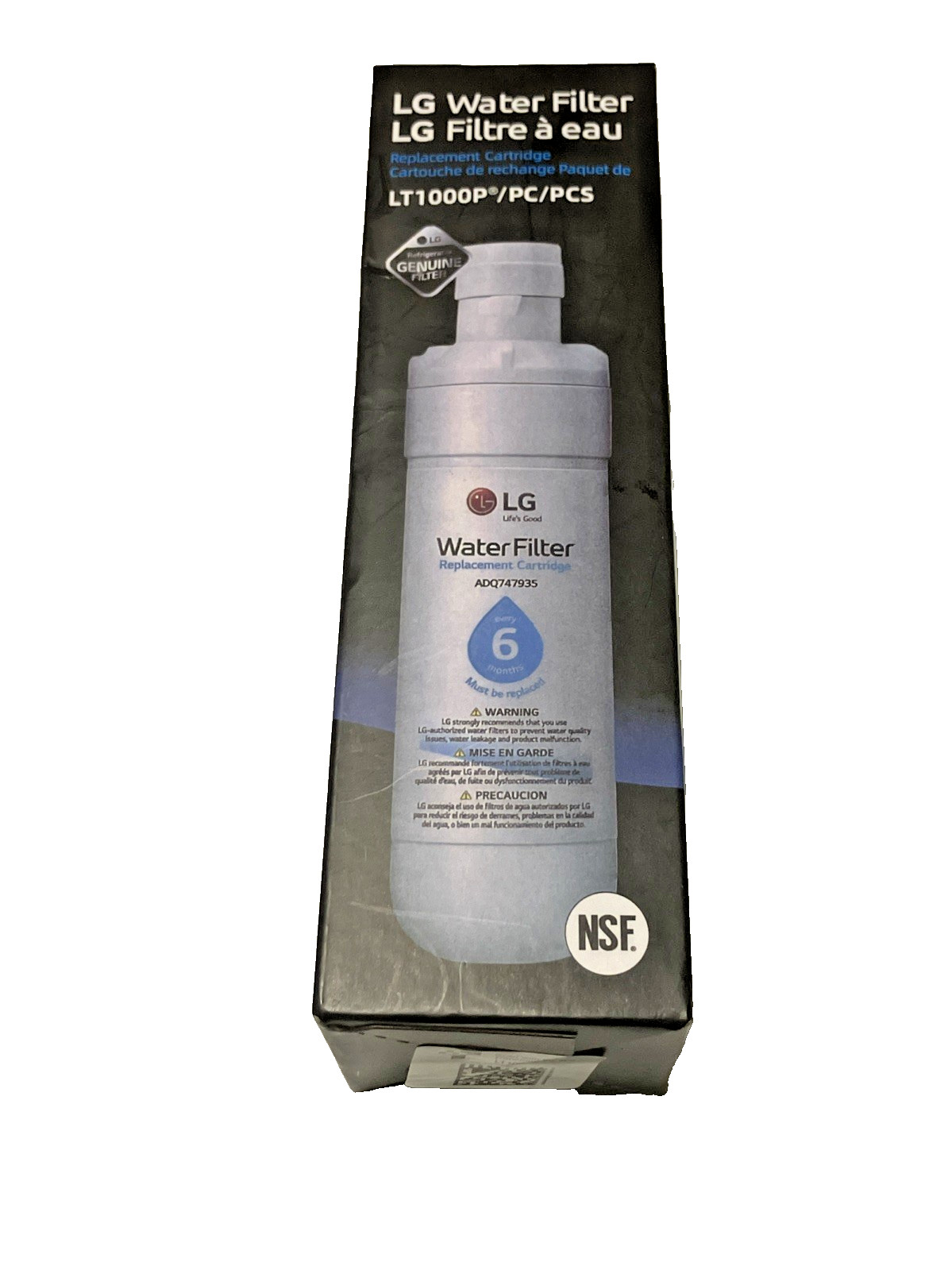 Genuine OEM LG Water Ice Filter Replacement Cartridge LT1000P/PC/PCS NEW Sealed