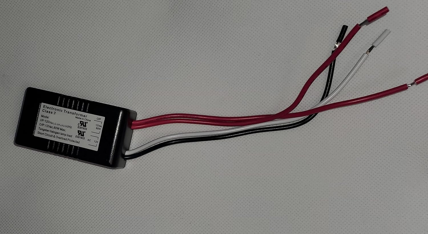 60W Halogen Xenon Electronic Transformer 120V to 12V Potted Driver