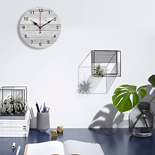 Custom Wall Clock Personalized Clocks with Photo Text 25cm/9.84in Wood Grain