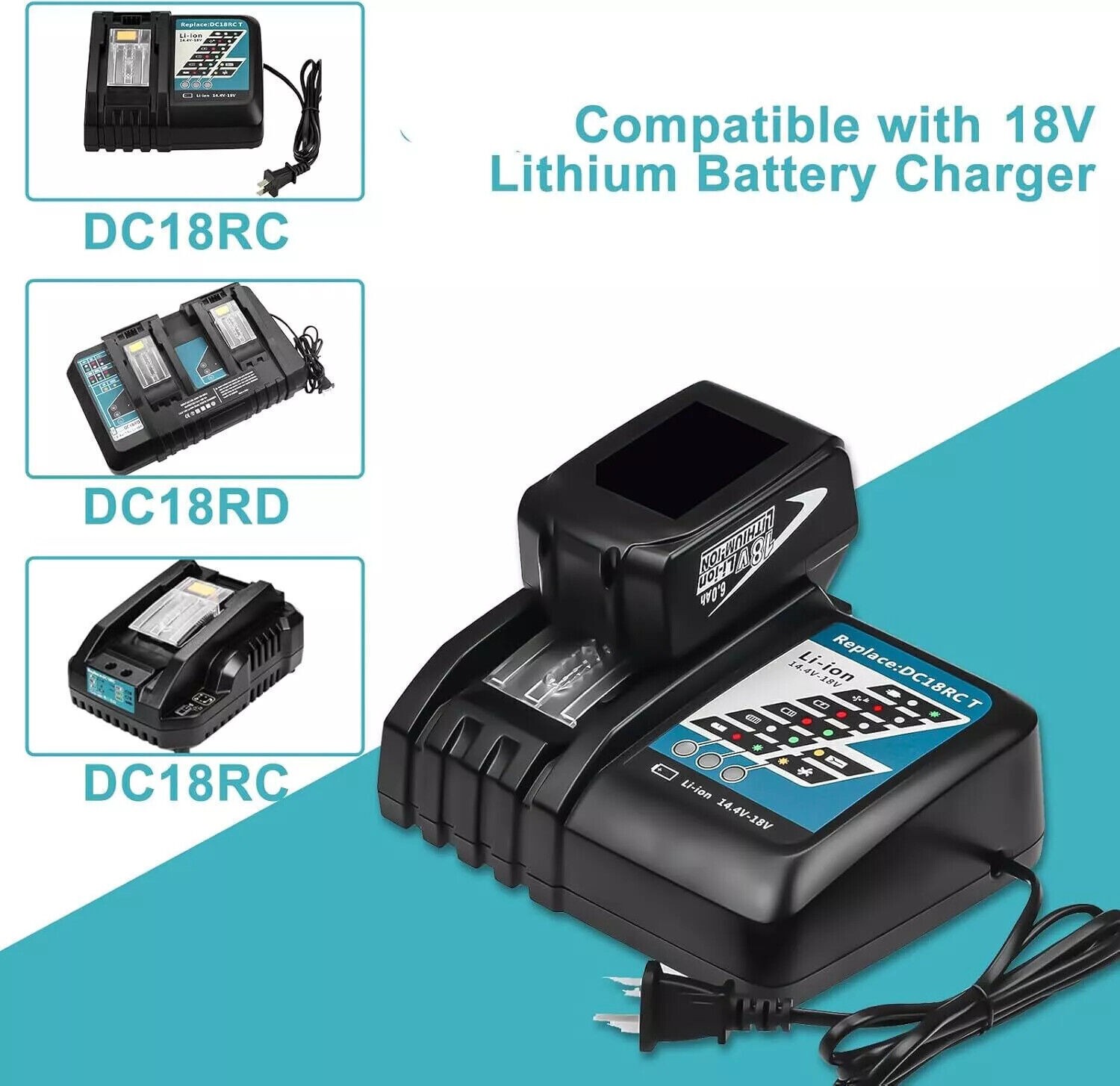2 Packs 18V 6.0Ah Battery For Makita BL1860B BL1830 BL1840 BL1850 BL1860 LXT400