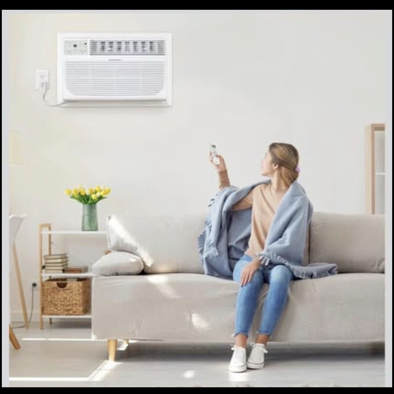 Keystone 8,000 BTU Wall Mounted Air Conditioner w/Supplemental Heat Dehumidifier