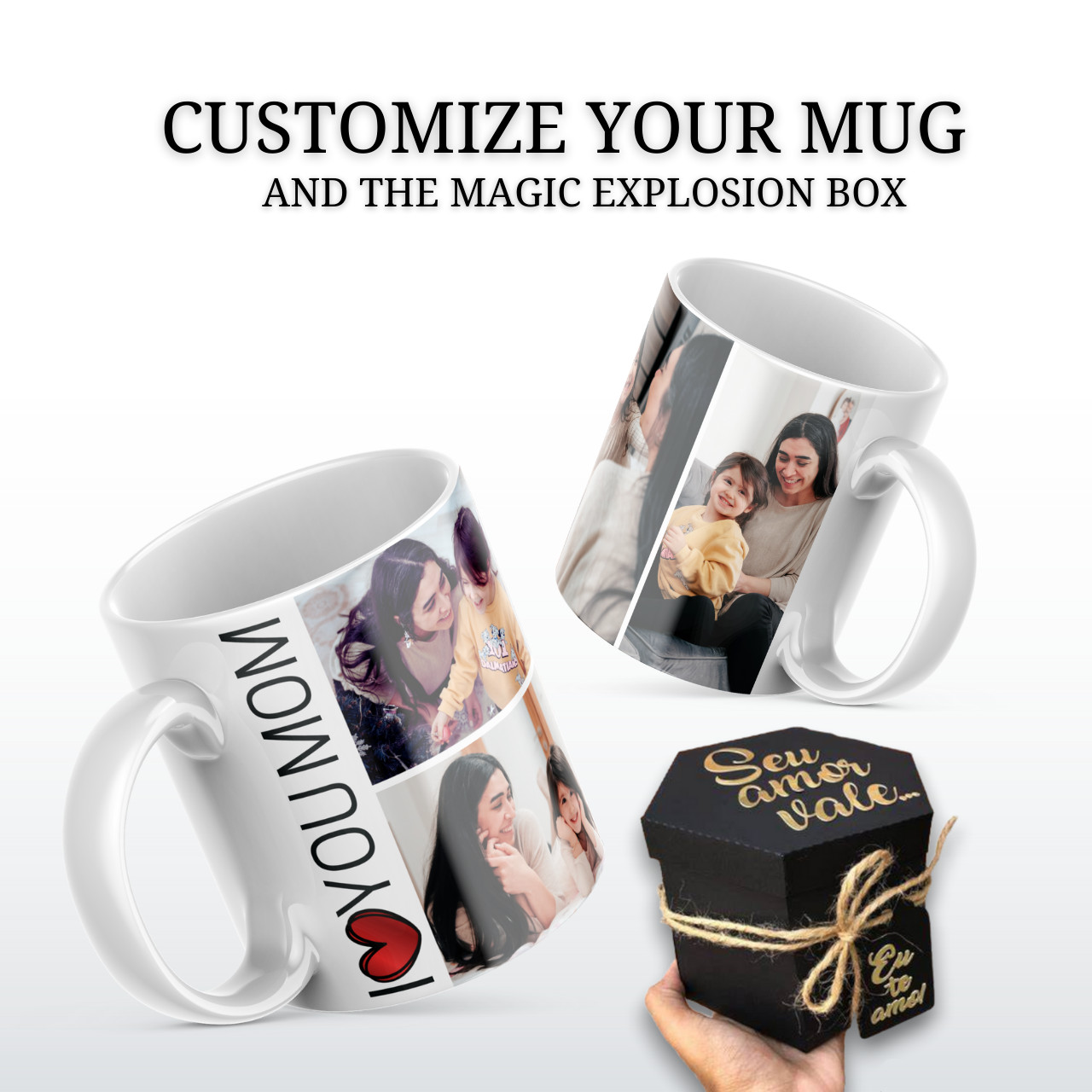 Personalized mug with text photo name logo personalized gift funny coffee mug 19