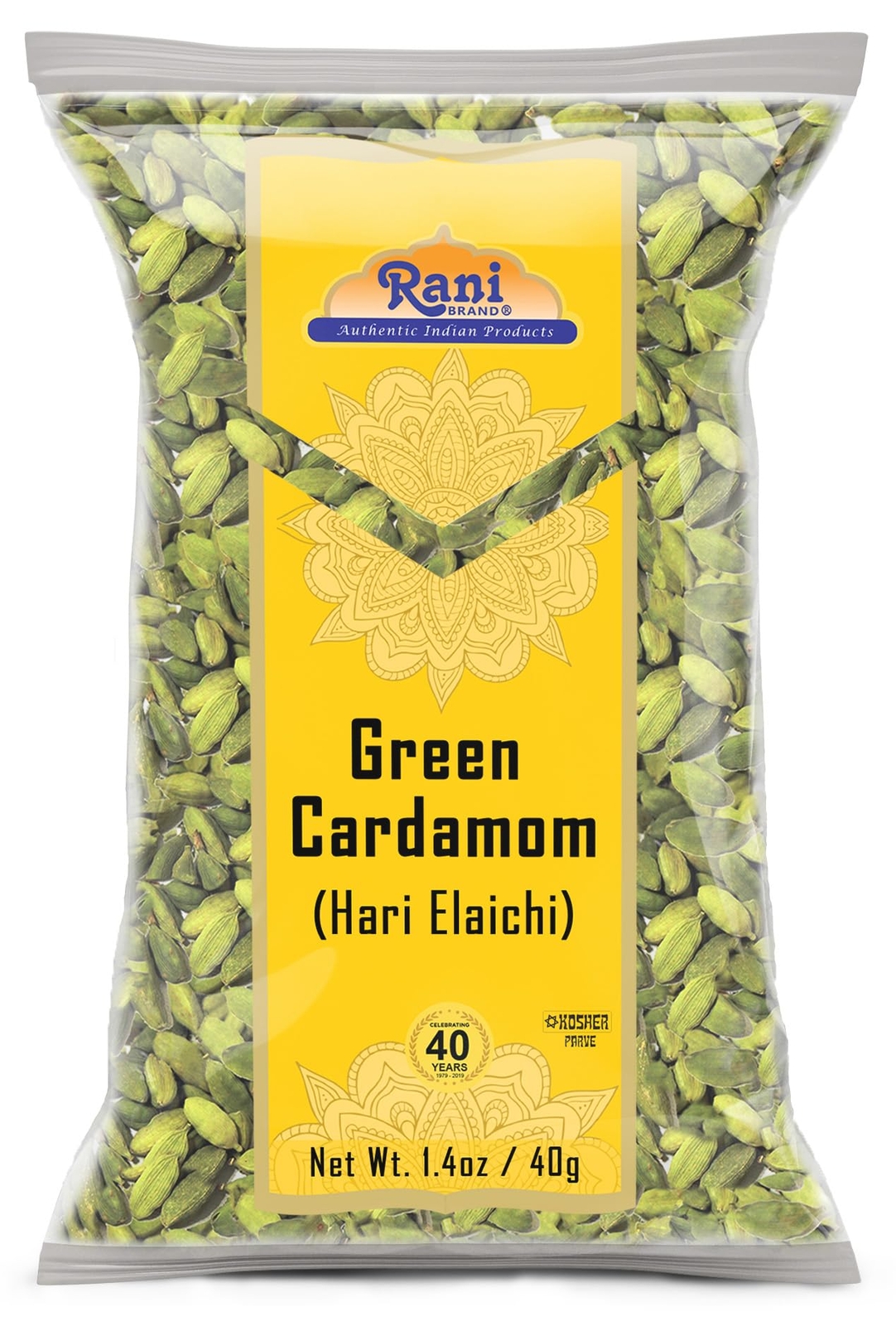 Rani Green Cardamom Pods Spice (Hari Elachi) 1.4oz (40g)