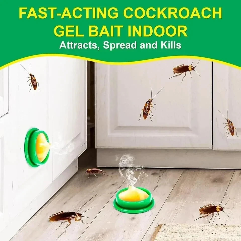 72PCS/Pack Cockroach Gel Bait Roach Killer Powerful Roach Repellent Bait Trap