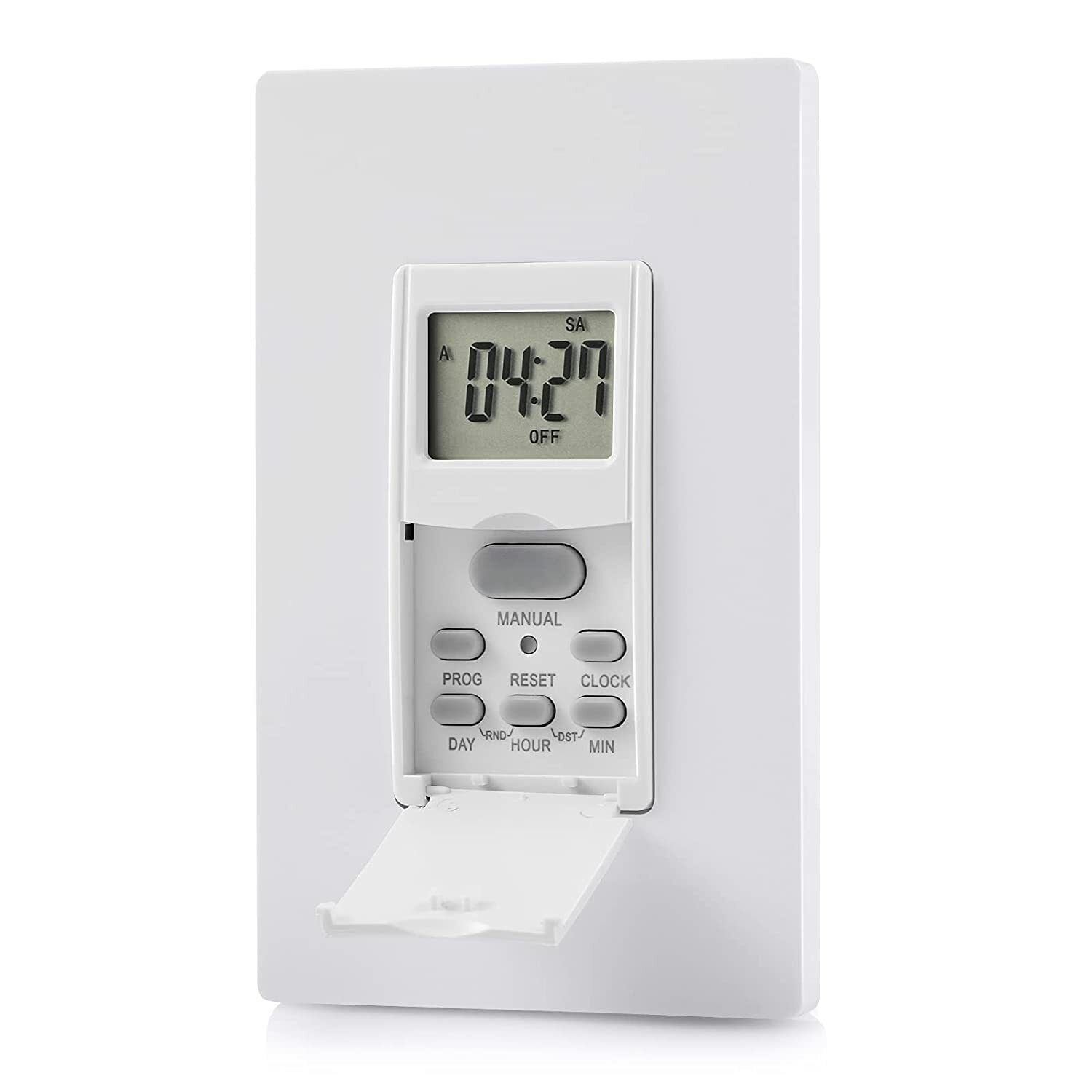 DEWENWILS 7 Day Programmable In-Wall Timer Switch Digital for Fans, Lights,