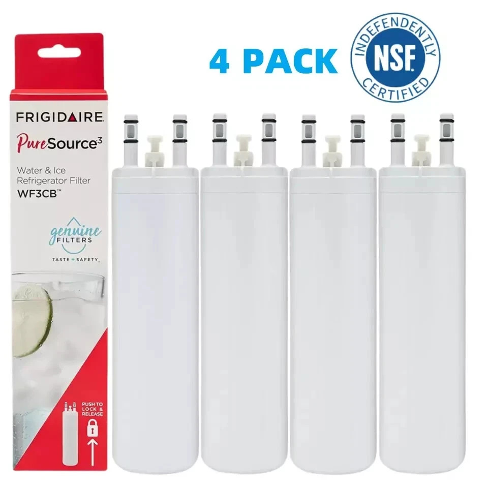 New 4 PACK For Frigdaire WF3CB PureSource 3 Refrigerator Water Filter US