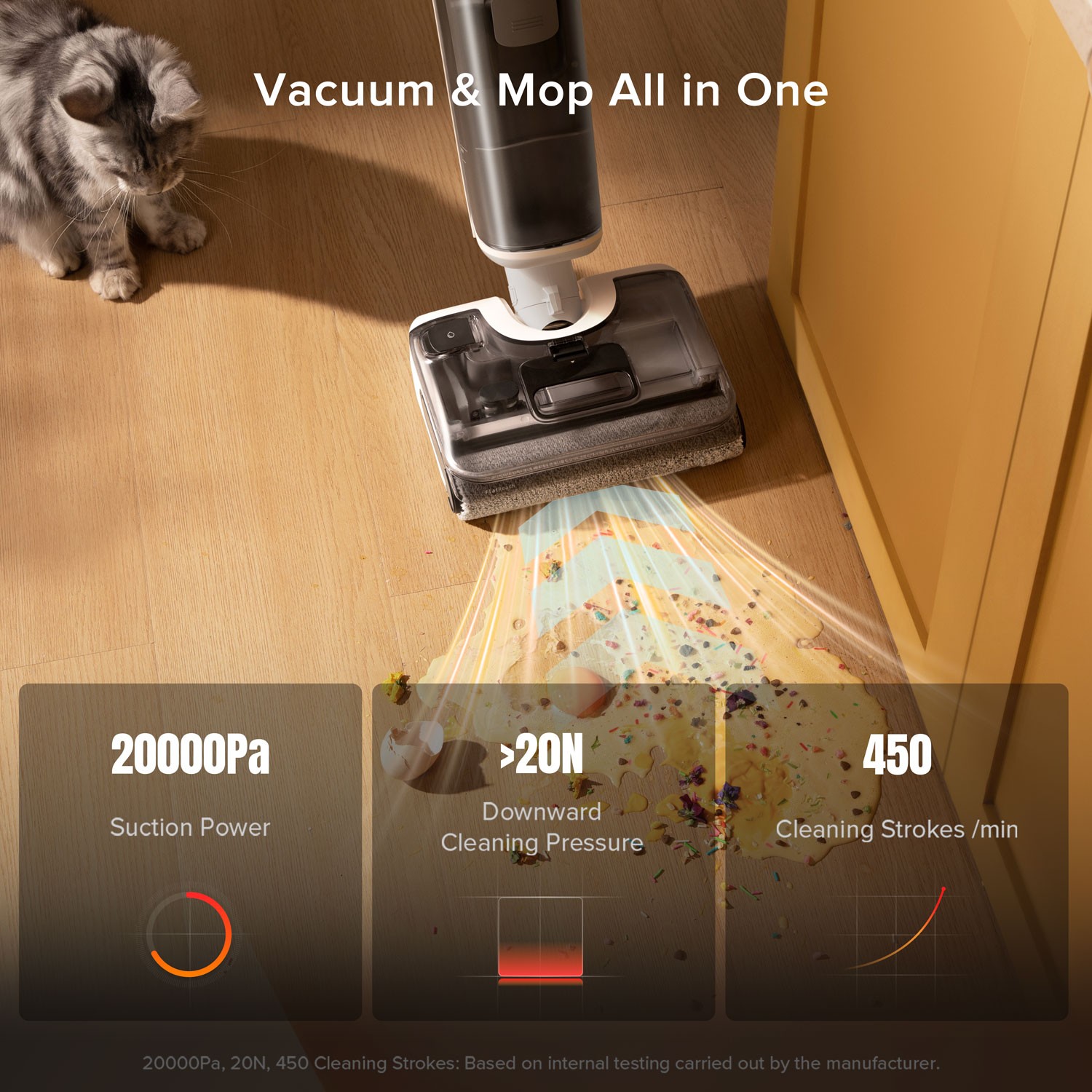 Roborock F25 GT Wet Dry Vacuum Cleaner & Mop, 20000Pa, Zero Tangle,180° Lie-Flat