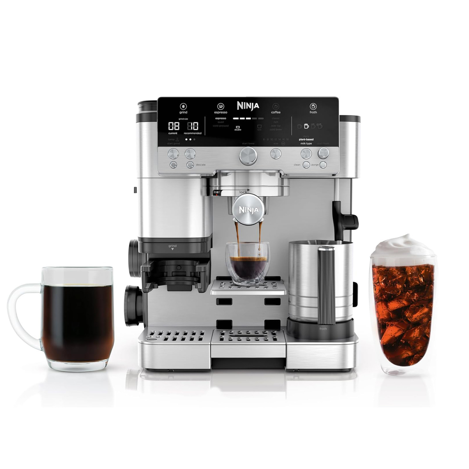 Ninja R-ES601 Luxe Café Premier Espresso Machine, Silver – Certified Refurbished