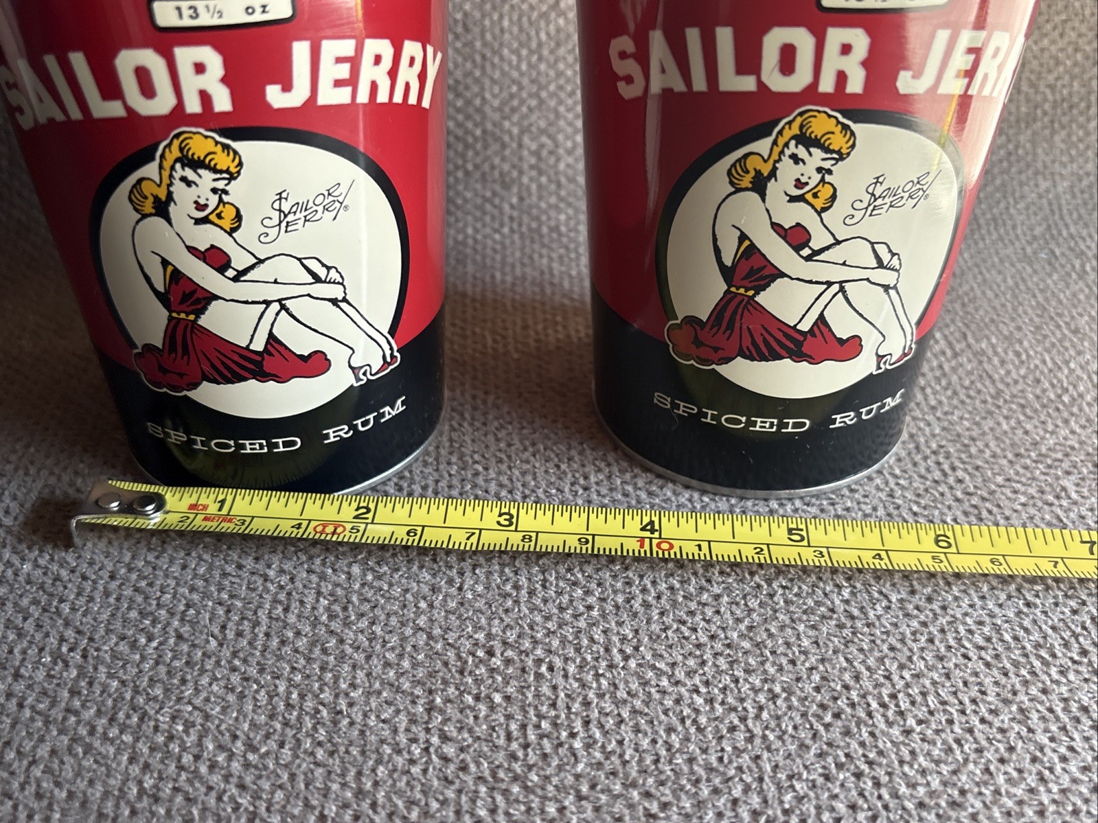 2X 2017 Sailor Jerry Spiced Rum 13 1/2 oz Metal Tin Cups~~ Set of 2~