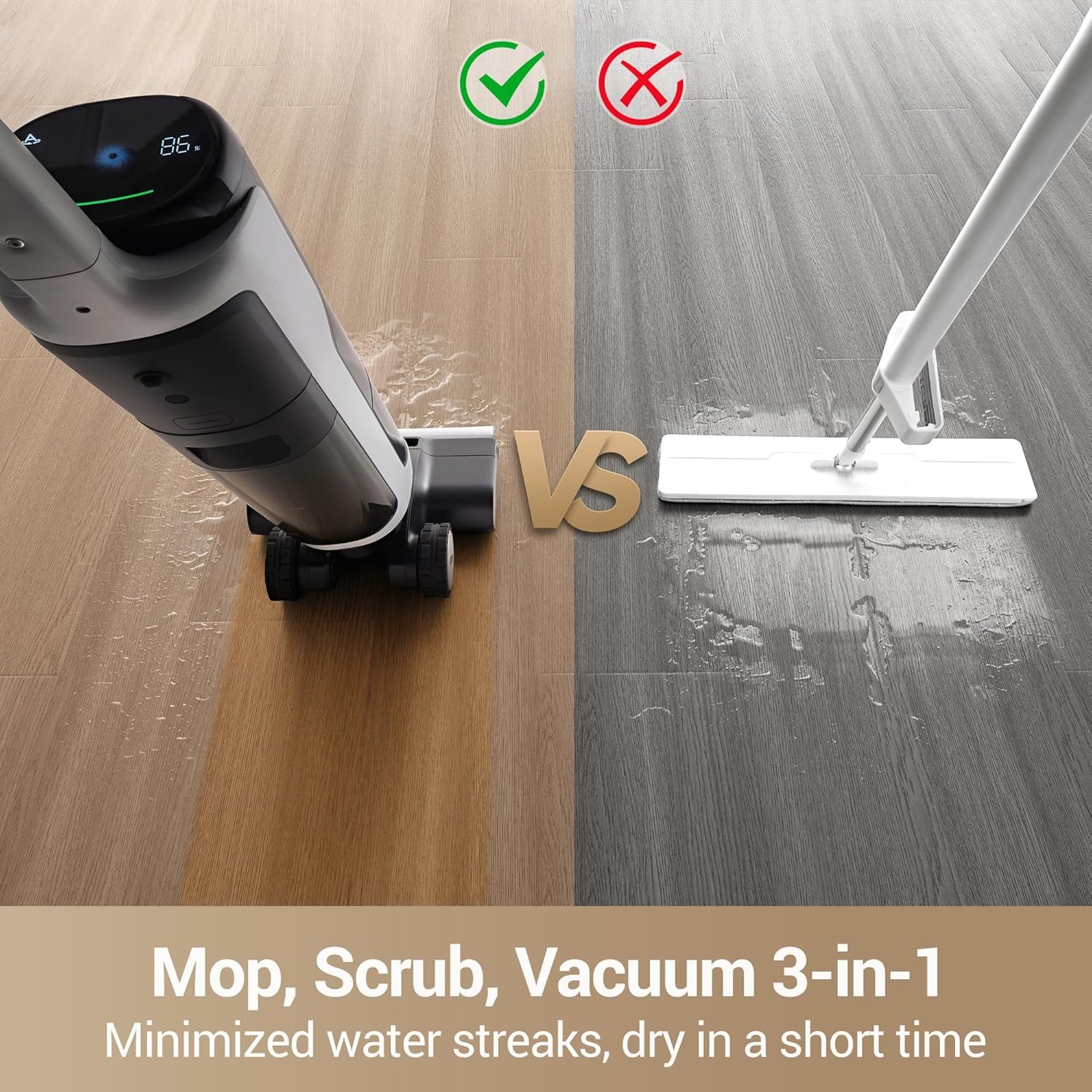 DREAME H14 Pro 180° Lie-Flat Vacuum Mop 18kPa Suction 140°F Wash & Fast Dry｜New