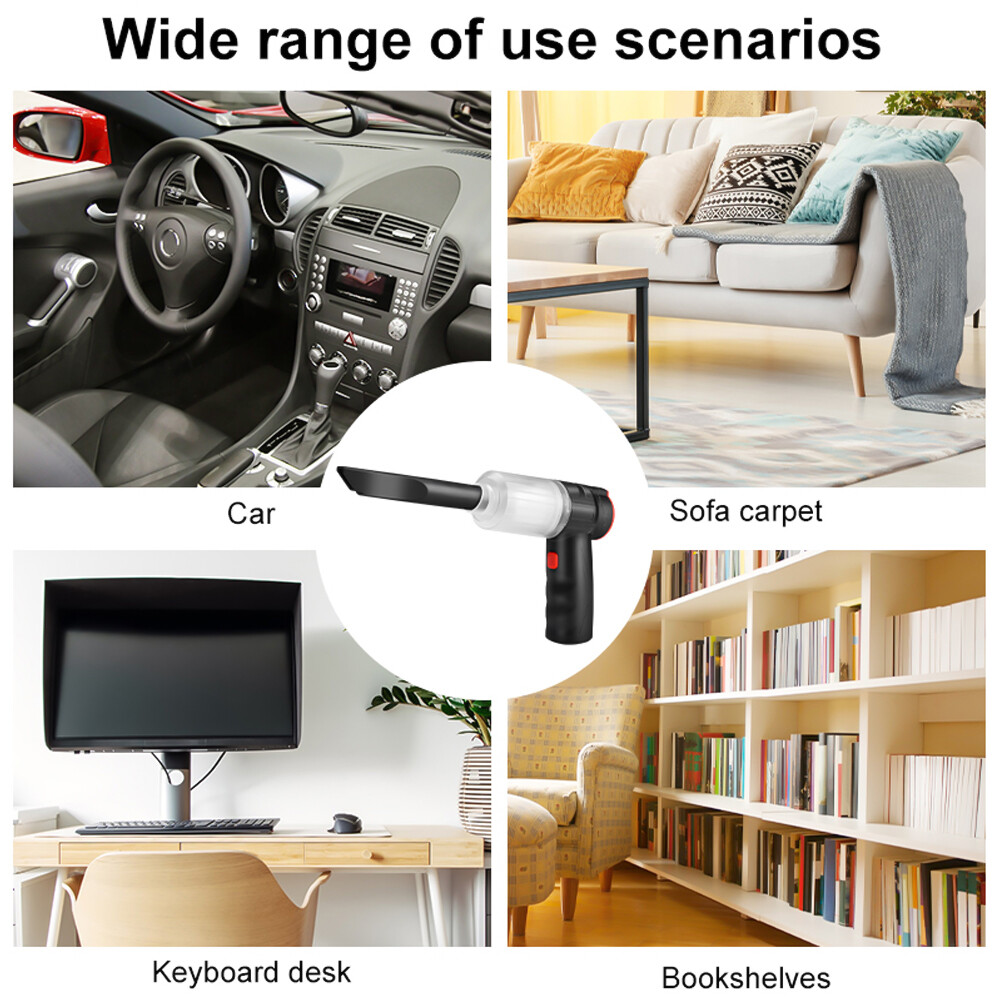 Cordless Electric Mini Air Duster Blower Vacuum Cleaner for PC Computer Car Home