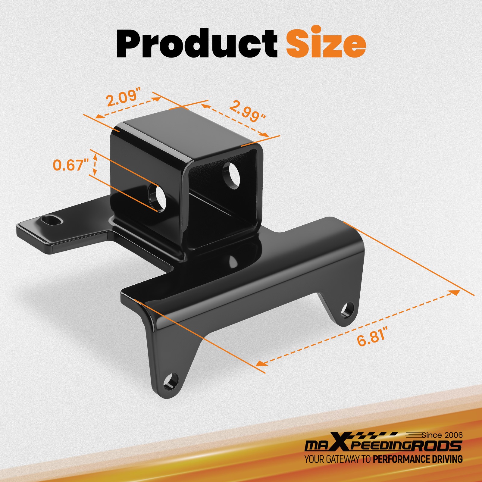 Front 2″ Hitch Receiver for Bad Boy Mower ZT Elite Maverick 2021+ Steel