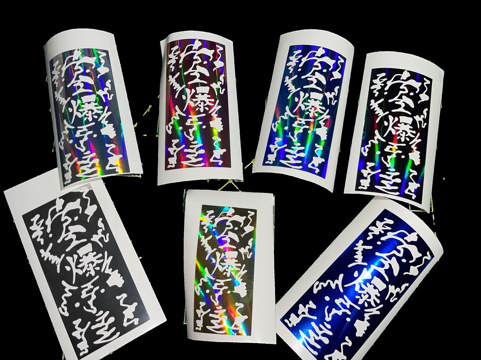 Reflective + Anime Explosive Tags Paperbomb Car Decal STYLE 2, 55+ colors