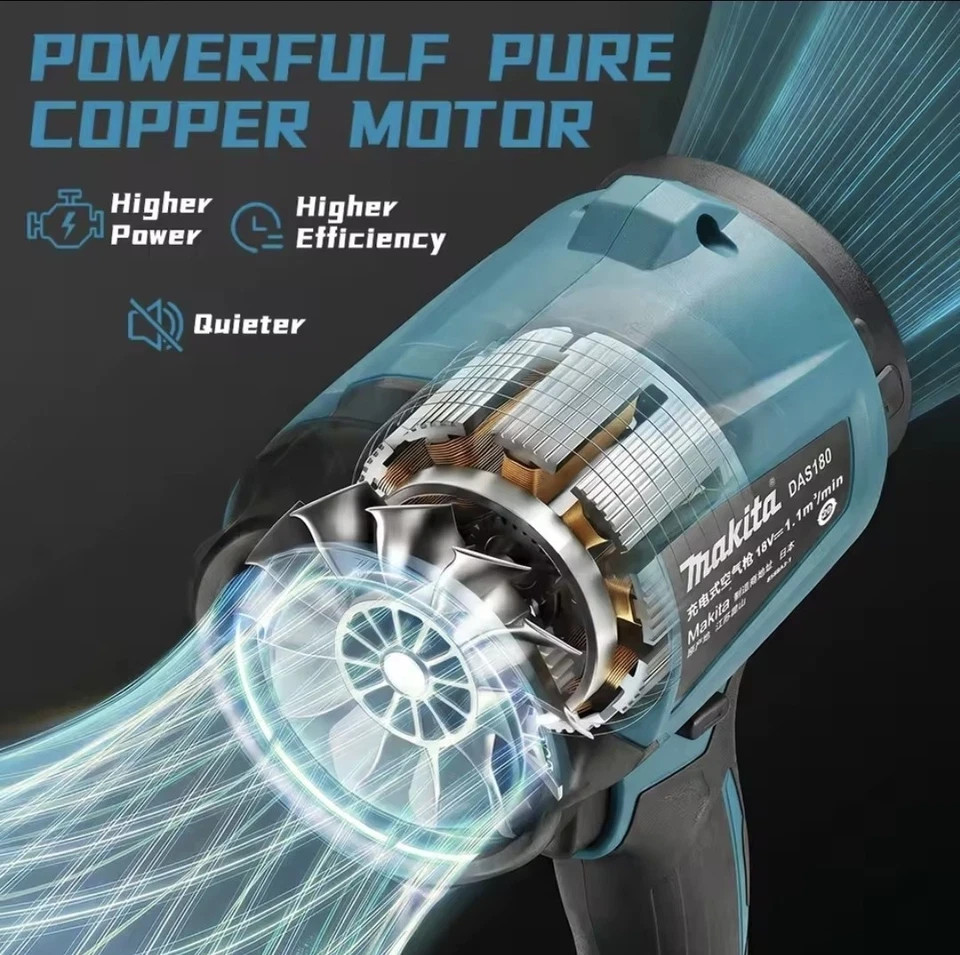 Makita DAS180 18V Cordless Brushless Dust Blower Air Duster Bare Tool Only