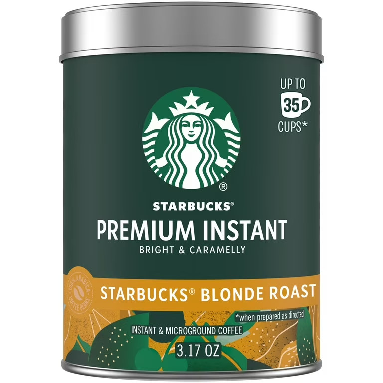 Premium Instant Coffee, Blonde Roast Coffee, Arabica Beans, 3.17 Oz