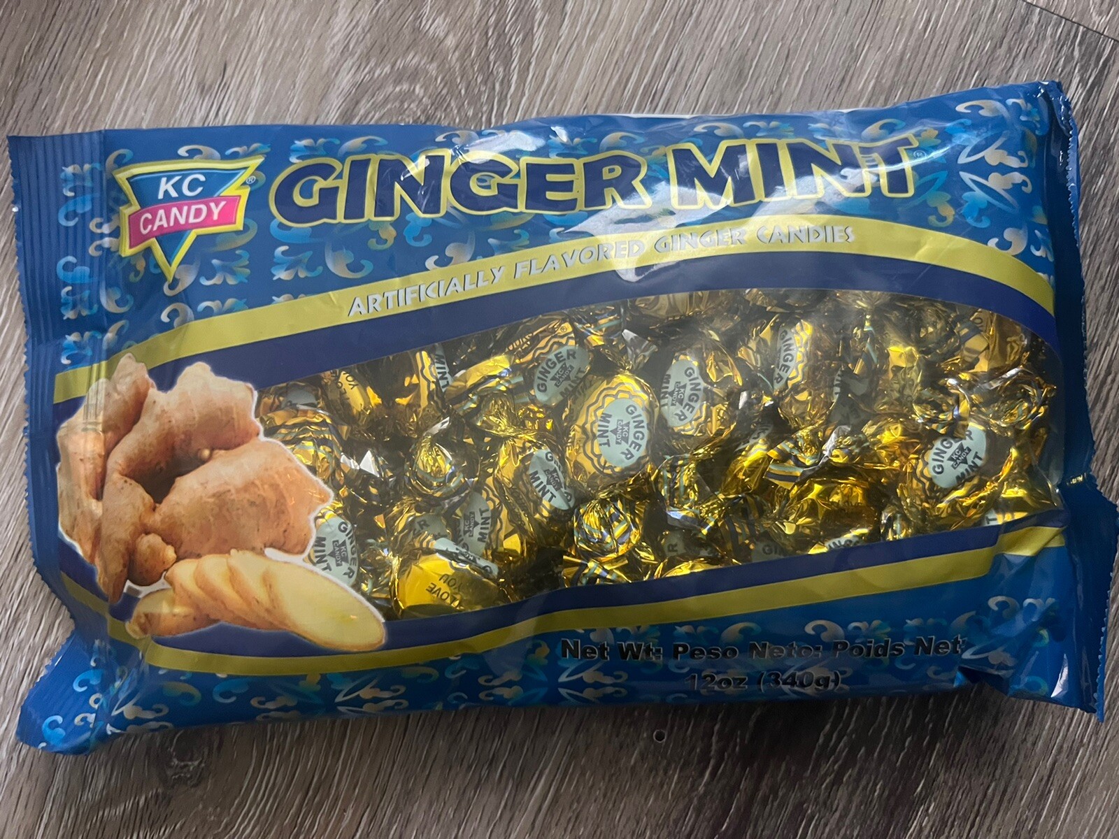 KC Ginger Mints – Two 12oz Bags (1.5lbs)- Almost 150 Candies