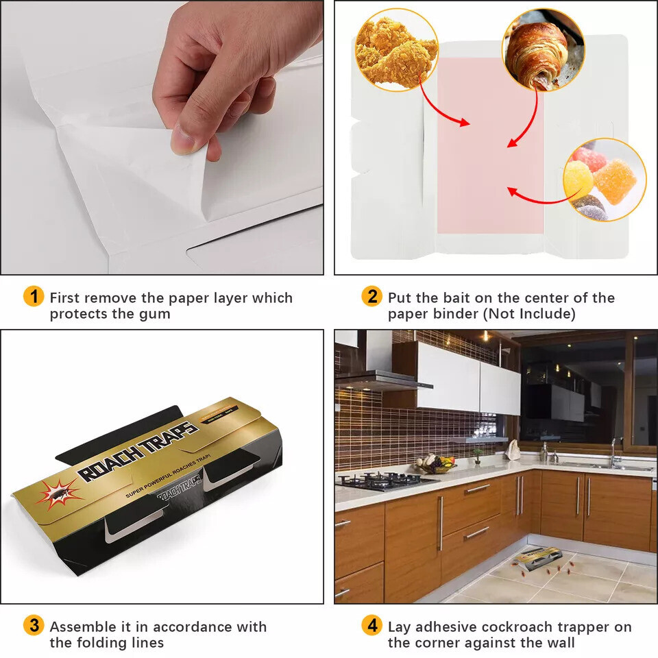5~30PCS Pest Roach Glue Trap Cockroach Killer Bait Catchers Indoor Office Motel