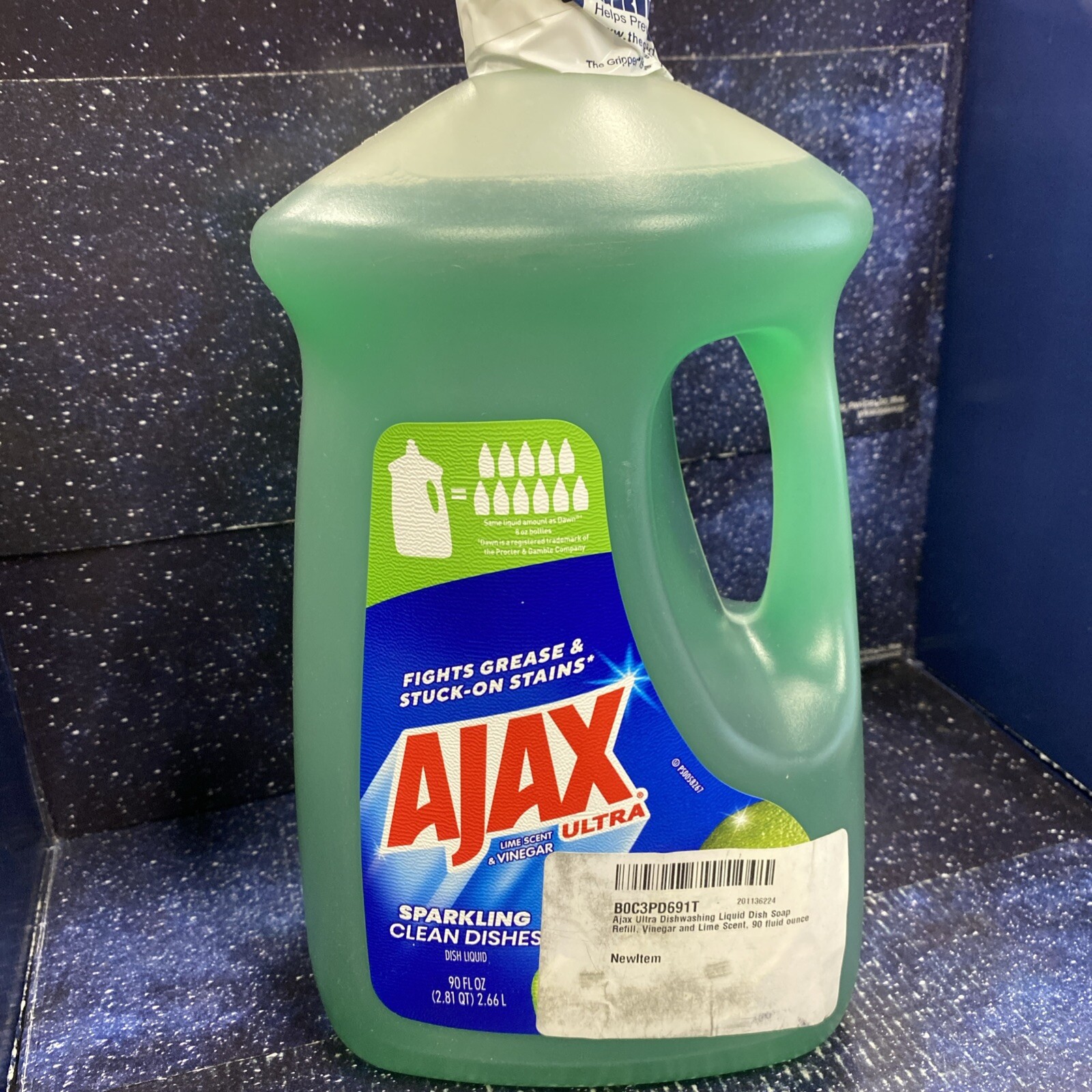 AJAX Ultra Liquid Dish Soap, Lime Scent + Vinegar, 90 Fl Oz