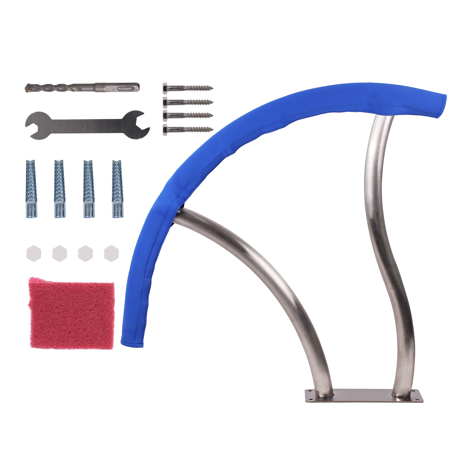 Garvee 2-Pack Stainless Steel Pool Handrails 30″x30″ 250Lbs for Inground Pools