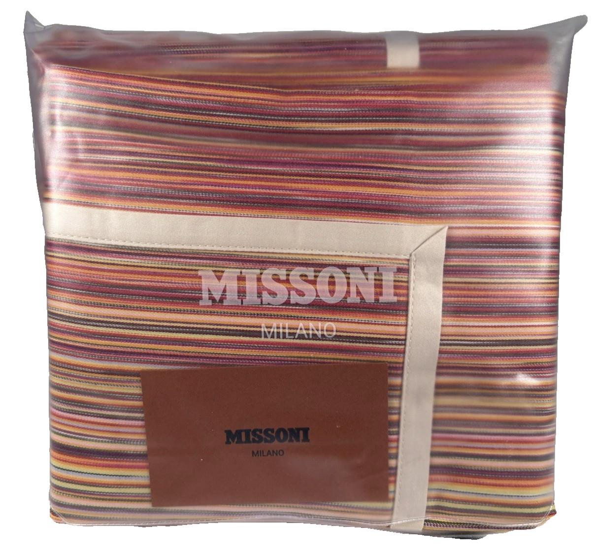Missoni Milano Jill New King Pillowcases Pair Multicolor Stripe 65×100 cm Italy