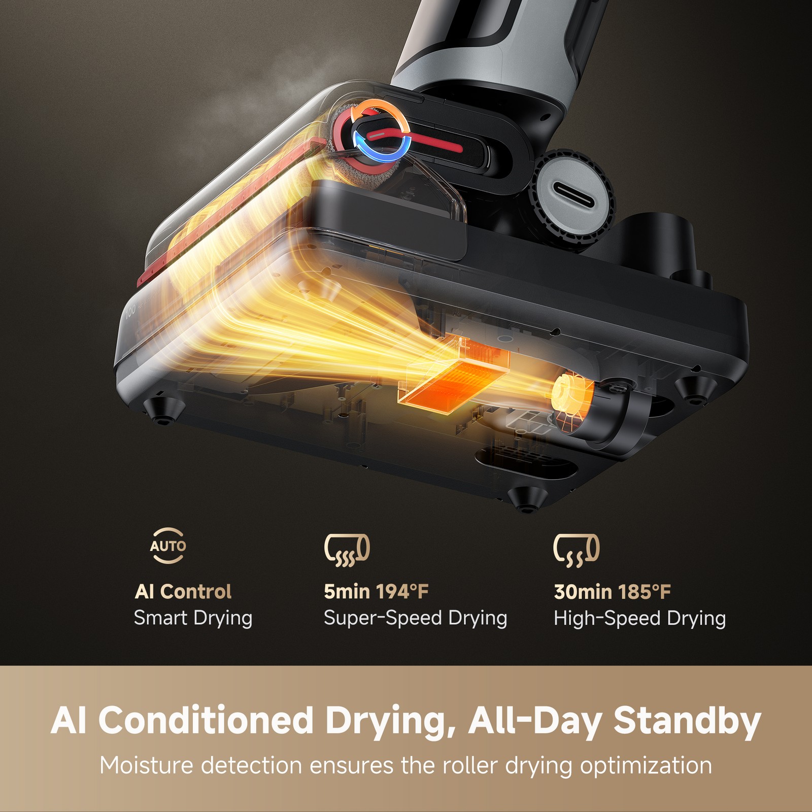 DREAME H15 Pro Heat Wet Dry Vacuum 194°F Hot Air Dry 22KPa｜Certified Refurbished